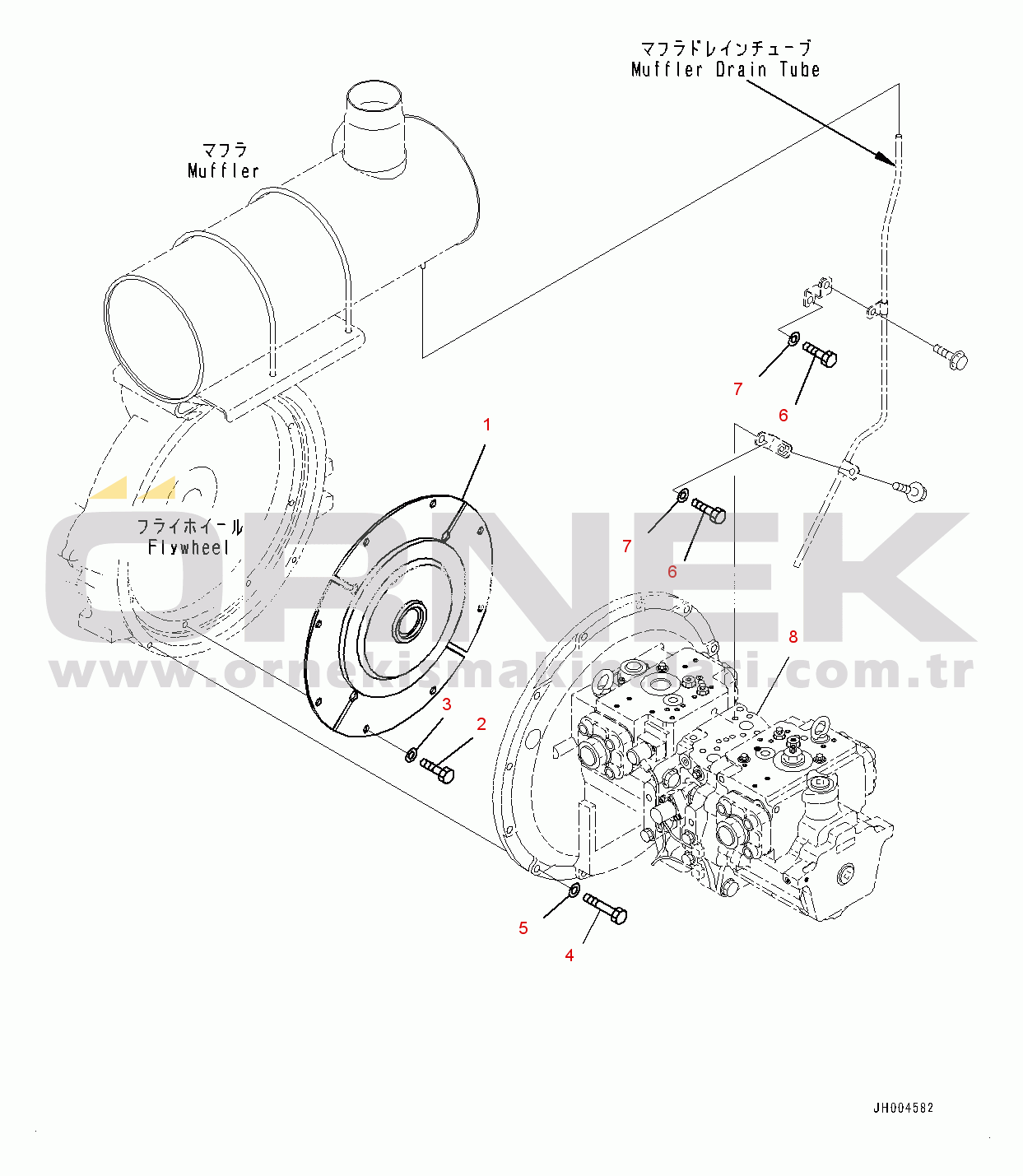 Komatsu PC350-8 S/N 60001-UP Damper,  (#61305-)