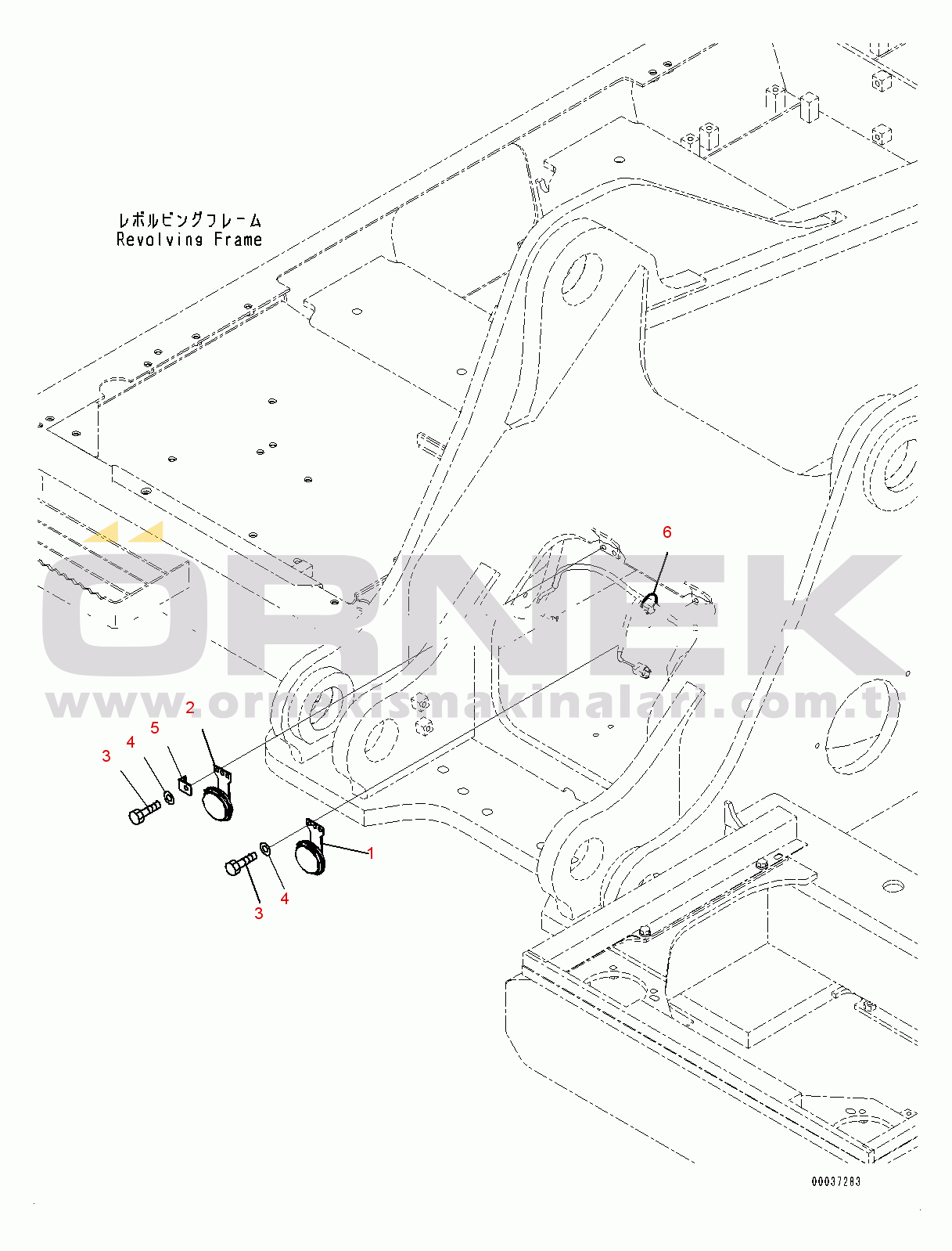 Komatsu PC350-8 S/N 60001-UP Horn (#60001-)