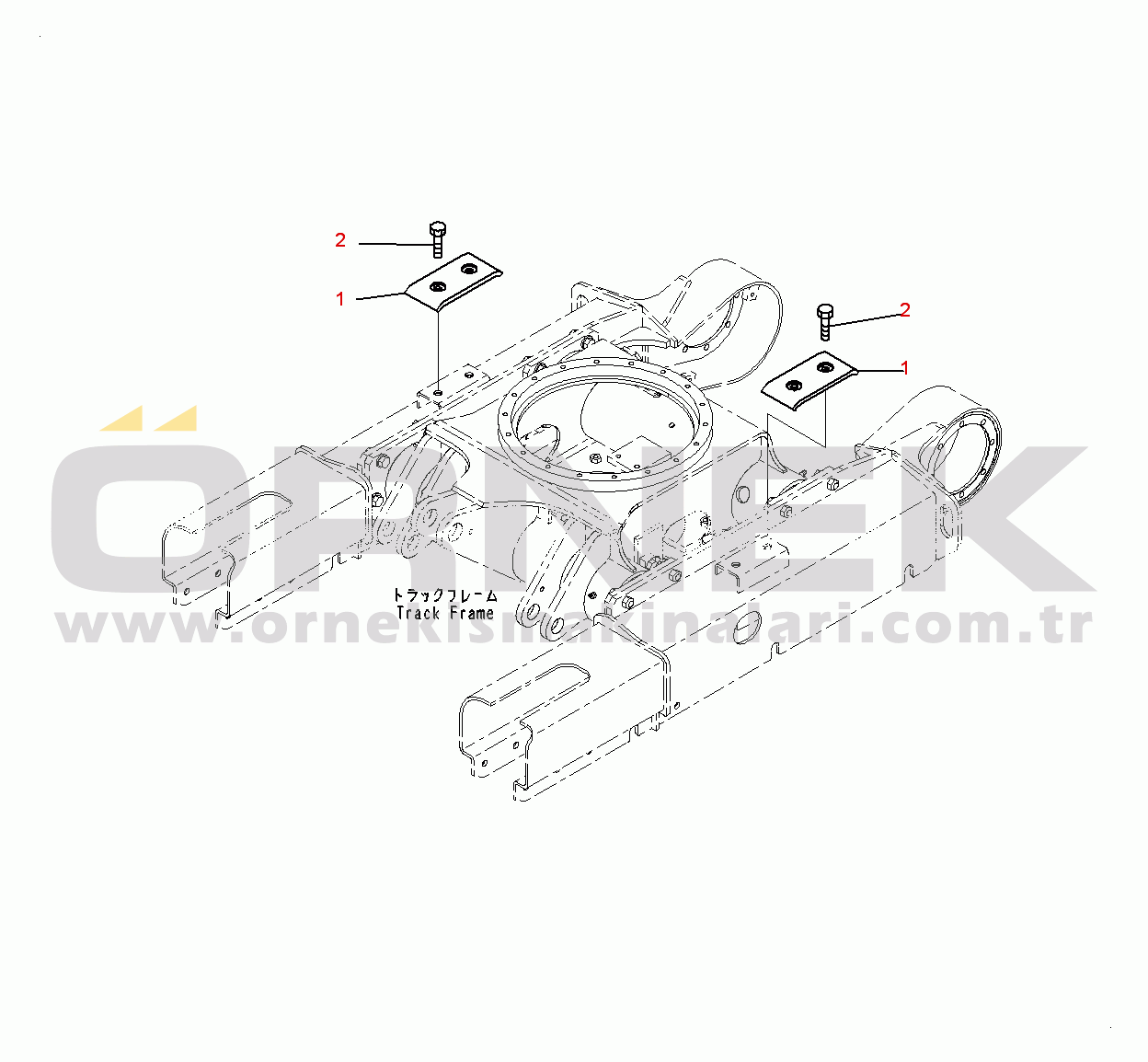Komatsu PC18MR-3 S/N 20001-UP (Kuzey Amerika Stan.) Track Frame, Carrier Plate (#20001-)