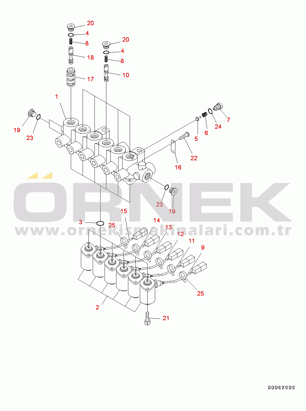 Komatsu PC130-8 S/N 80001-UP Solenoid Valve Circuit(#80001-)