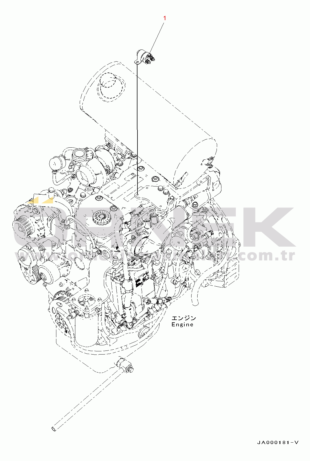 Komatsu D37PX-22 S/N 60001-UP Heater Switch (#60001-)
