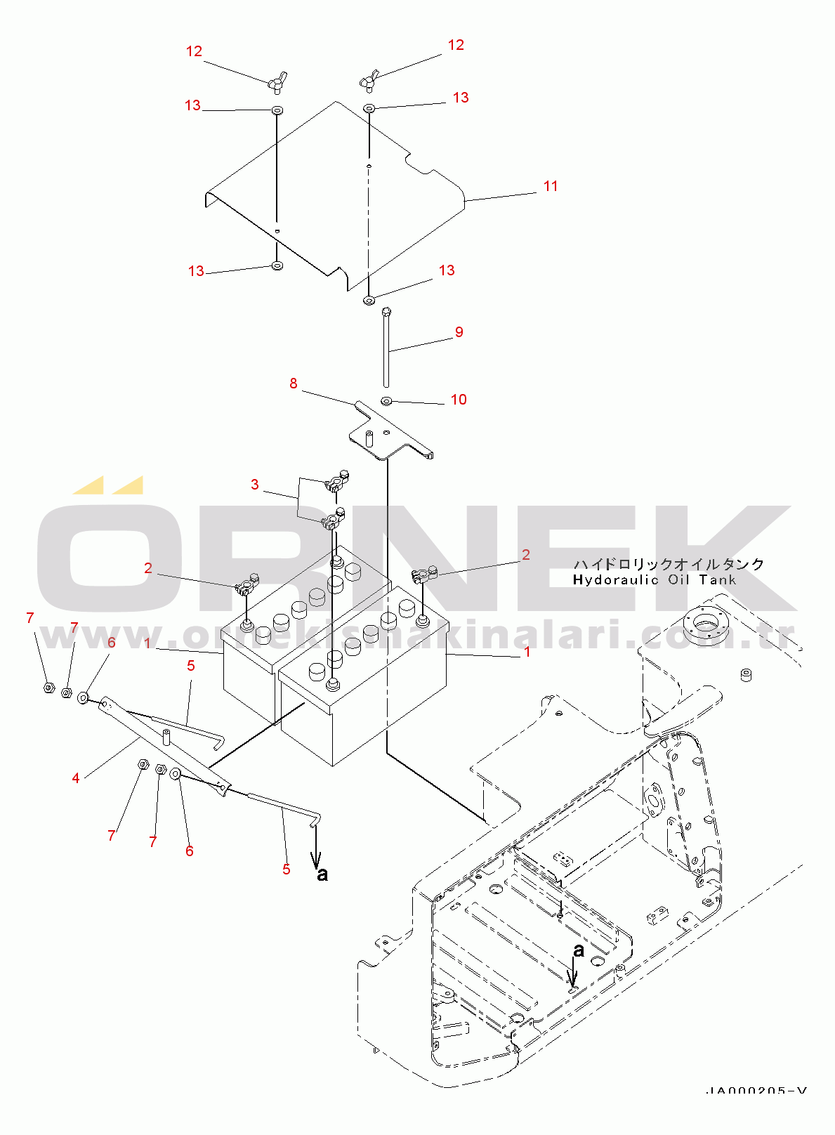 Komatsu D37PX-22 S/N 60001-UP Battery (#60001-)