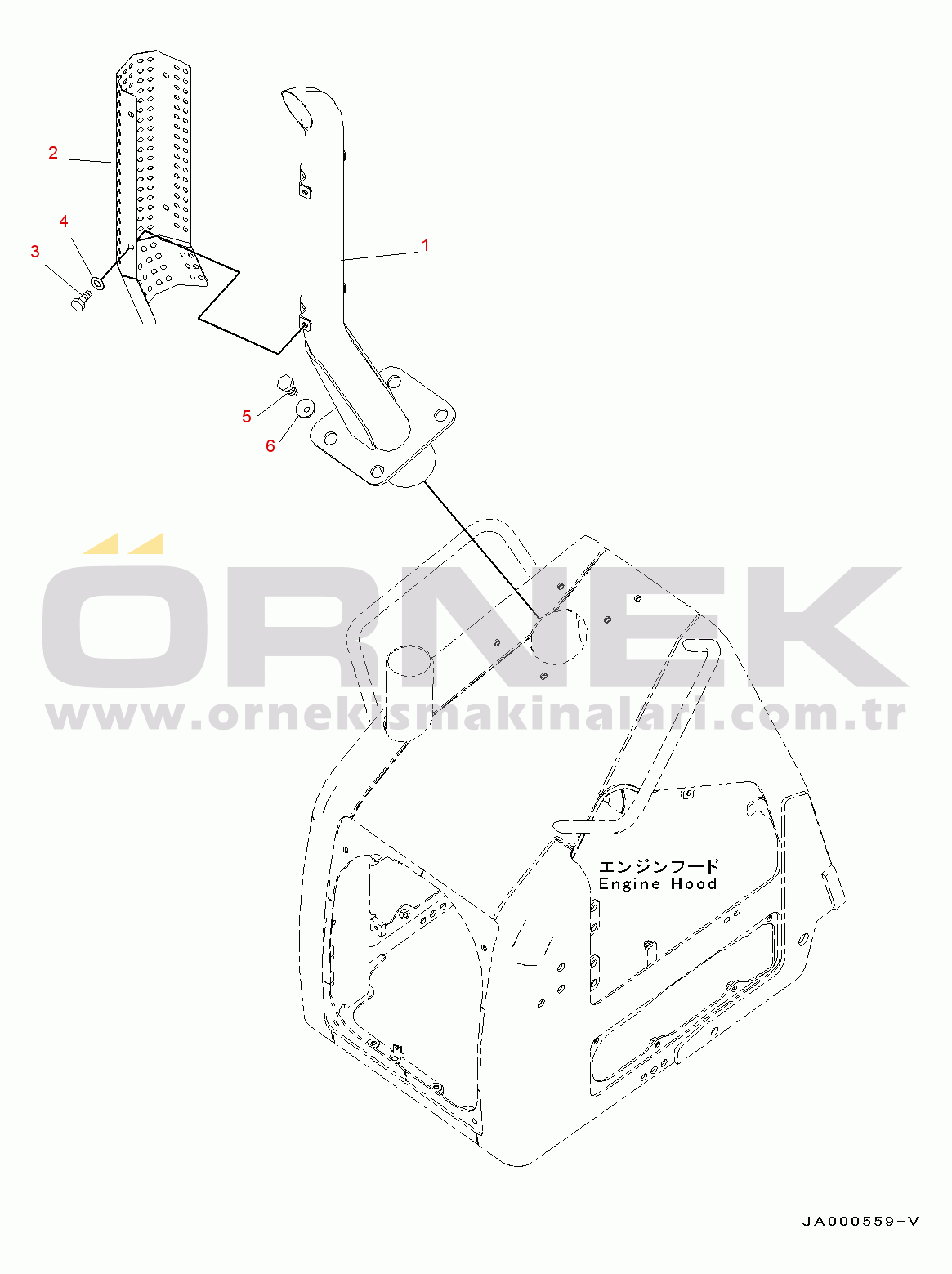 Komatsu D37PX-22 S/N 60001-UP (EU Spec.) Exhaust Muffler (#60001-)