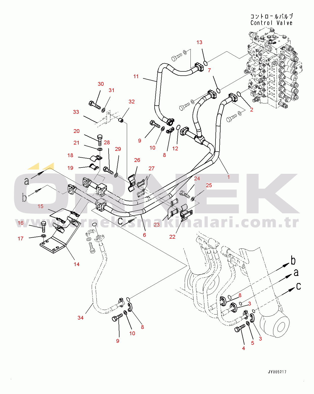 Komatsu PC400-8 S/N 70001-UP Boom Piping, (1/2) (#70001-)