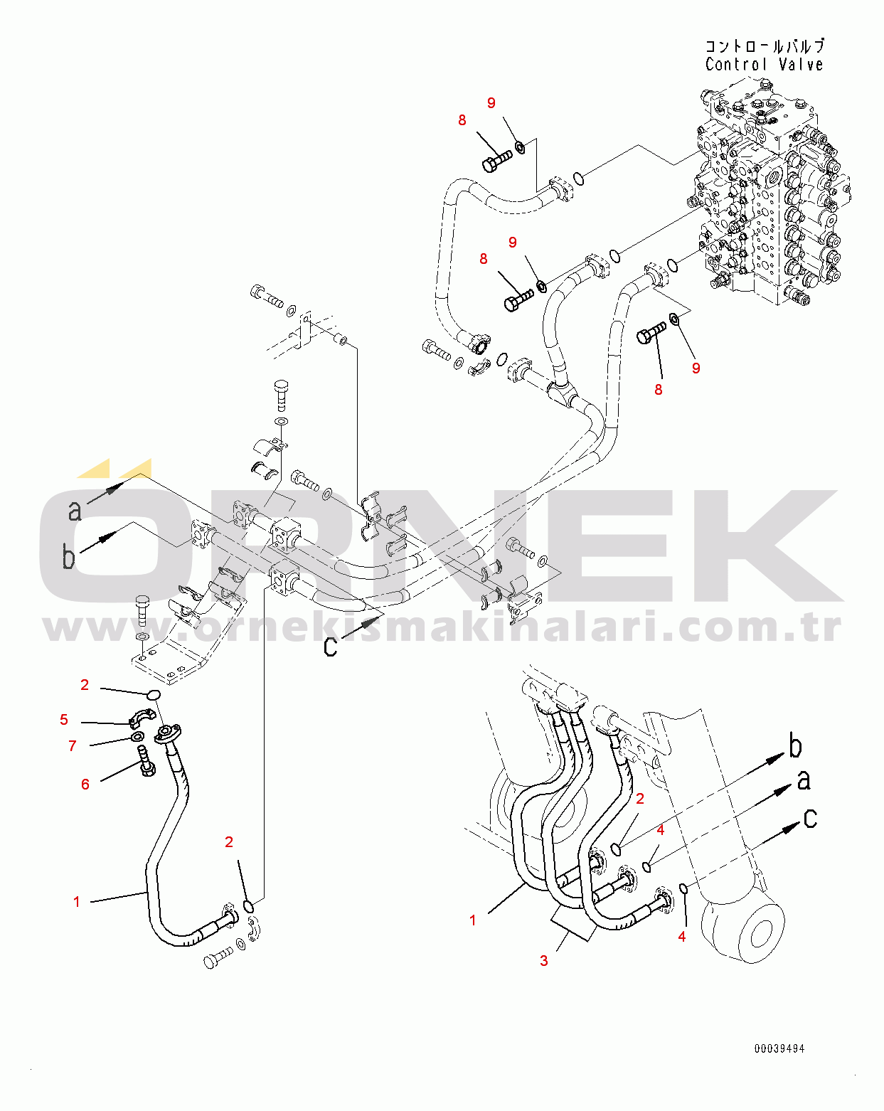 Komatsu PC400-8 S/N 70001-UP Boom Piping, (2/2) (#70001-)