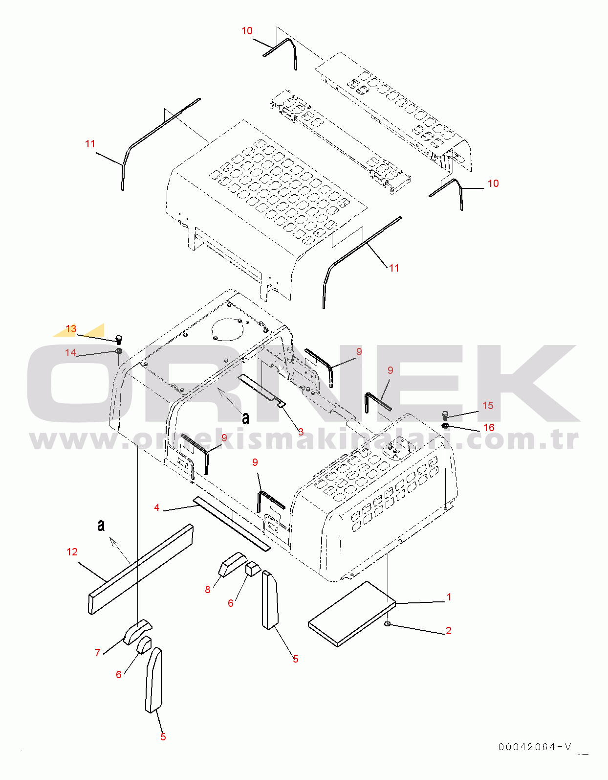 Komatsu PC400-8 S/N 70001-UP Engine Hood, Sheet (#70001-)