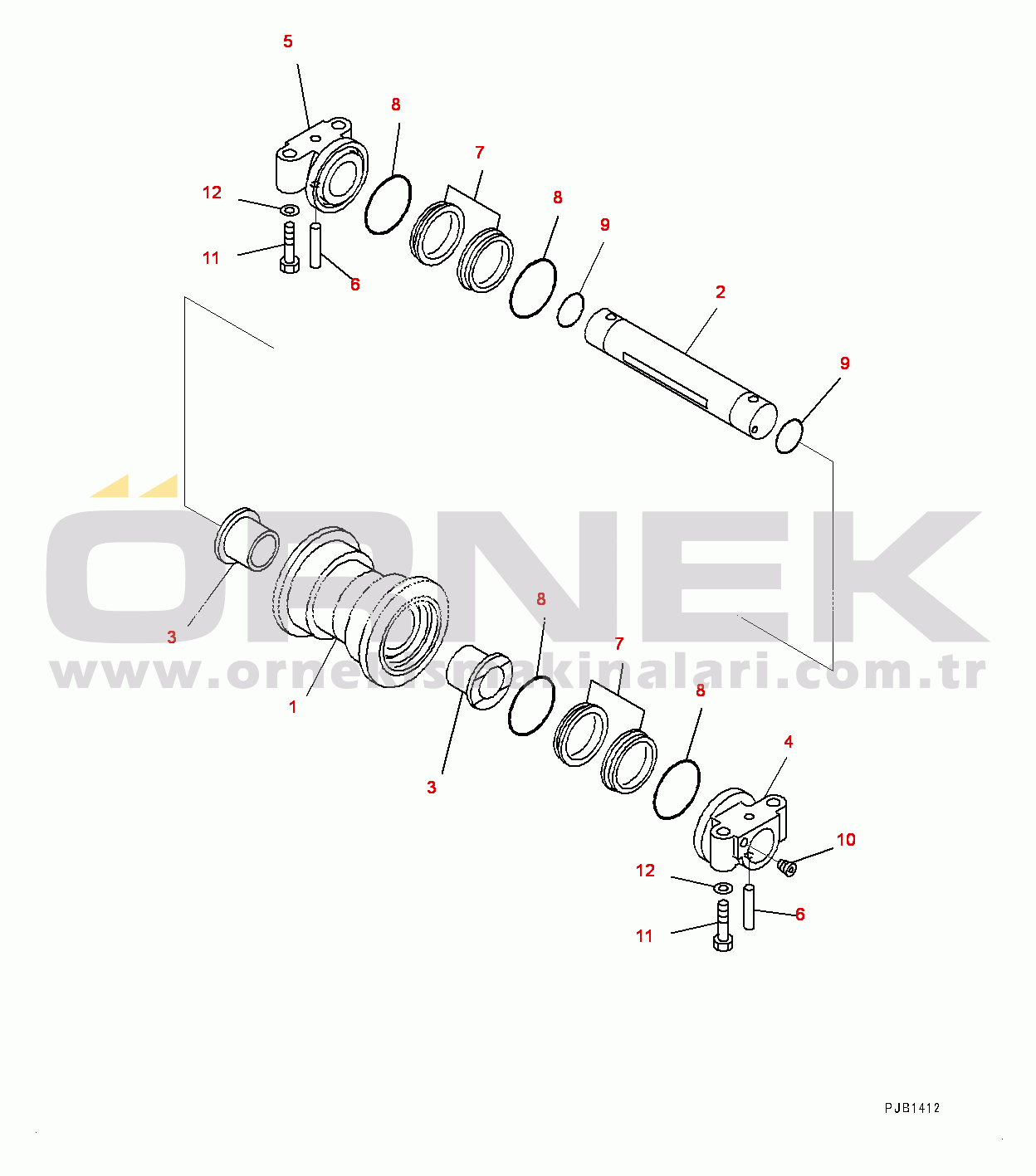 Komatsu PC400-8 S/N 70001-UP Track Roller (#70001-70671)