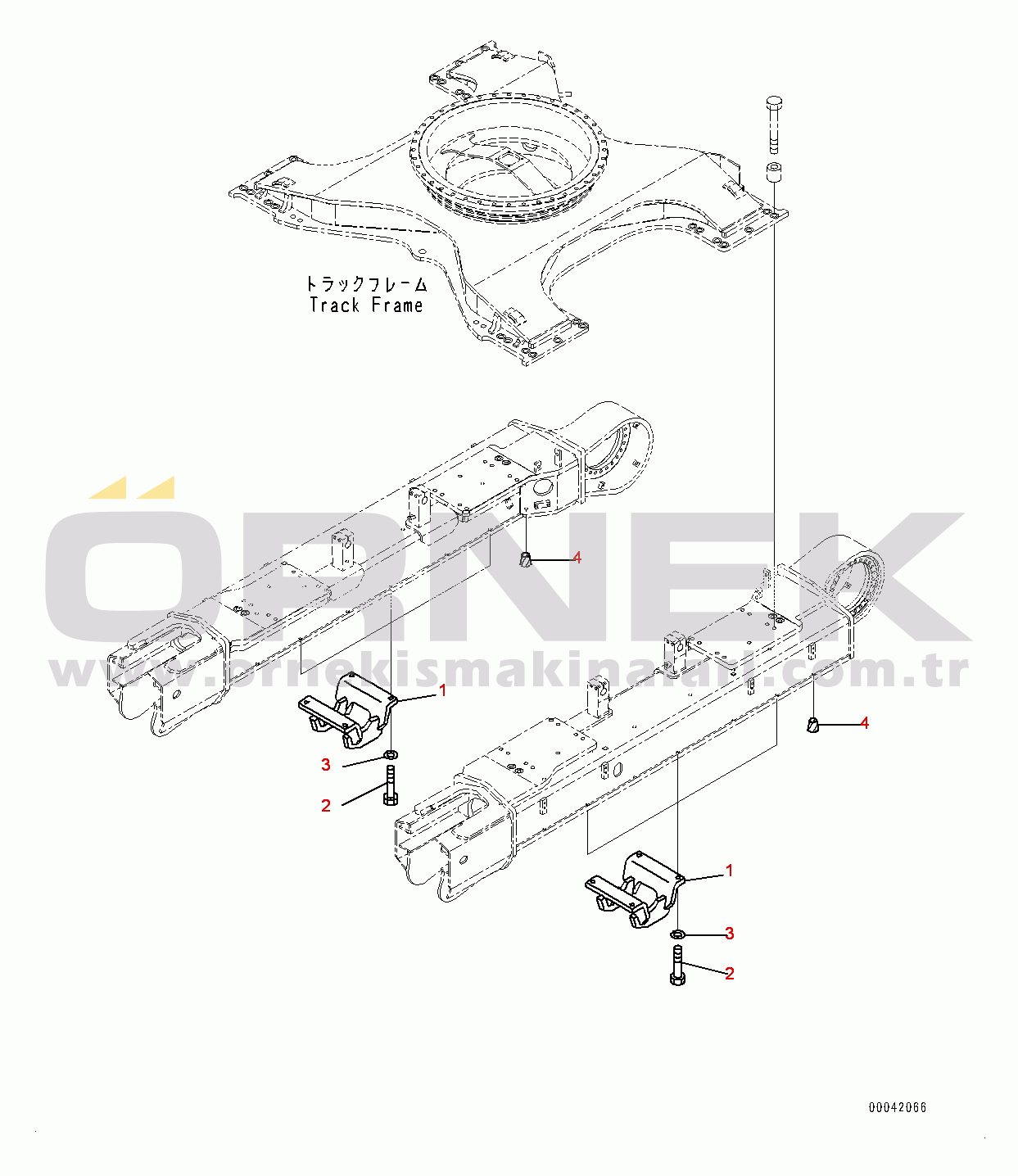 Komatsu PC400-8 S/N 70001-UP Track Frame, Center Guard (#70001-70455)