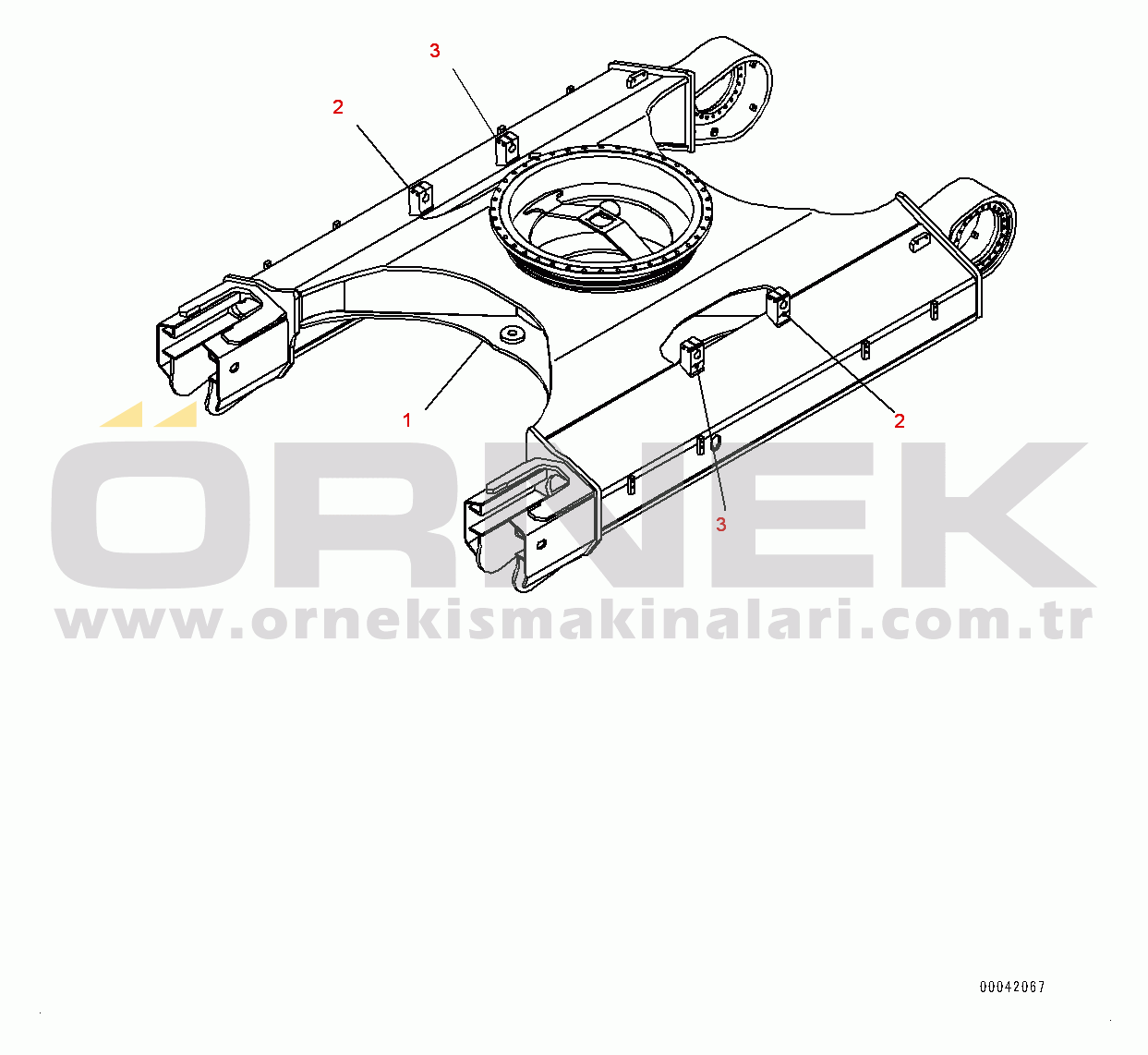 Komatsu PC400-8 S/N 70001-UP Track Frame, Frame (#70001-70455)