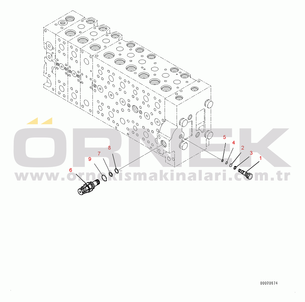 Komatsu PC400LC-8R S/N 75001-UP Control Valve, Inner Parts (11/25) (#75001-)