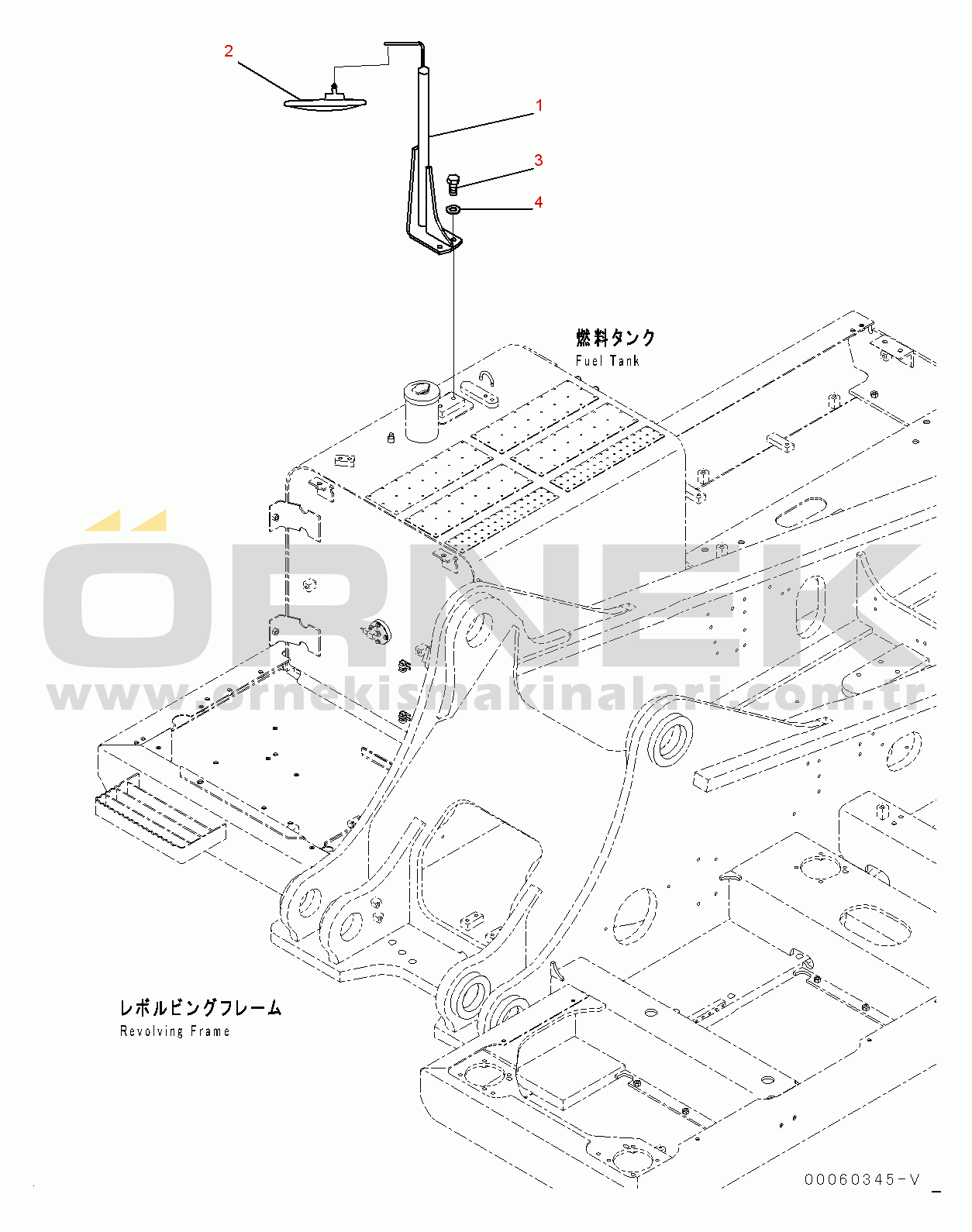 Komatsu PC450-8R S/N 75001-UP Rearview Mirror (#75001-)