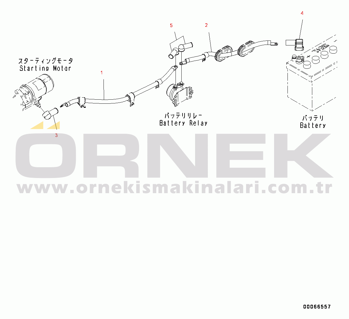 Komatsu WA200-6 S/N 70001-UP Rear Electric Wiring Harness, Wiring Harness (#70001-)
