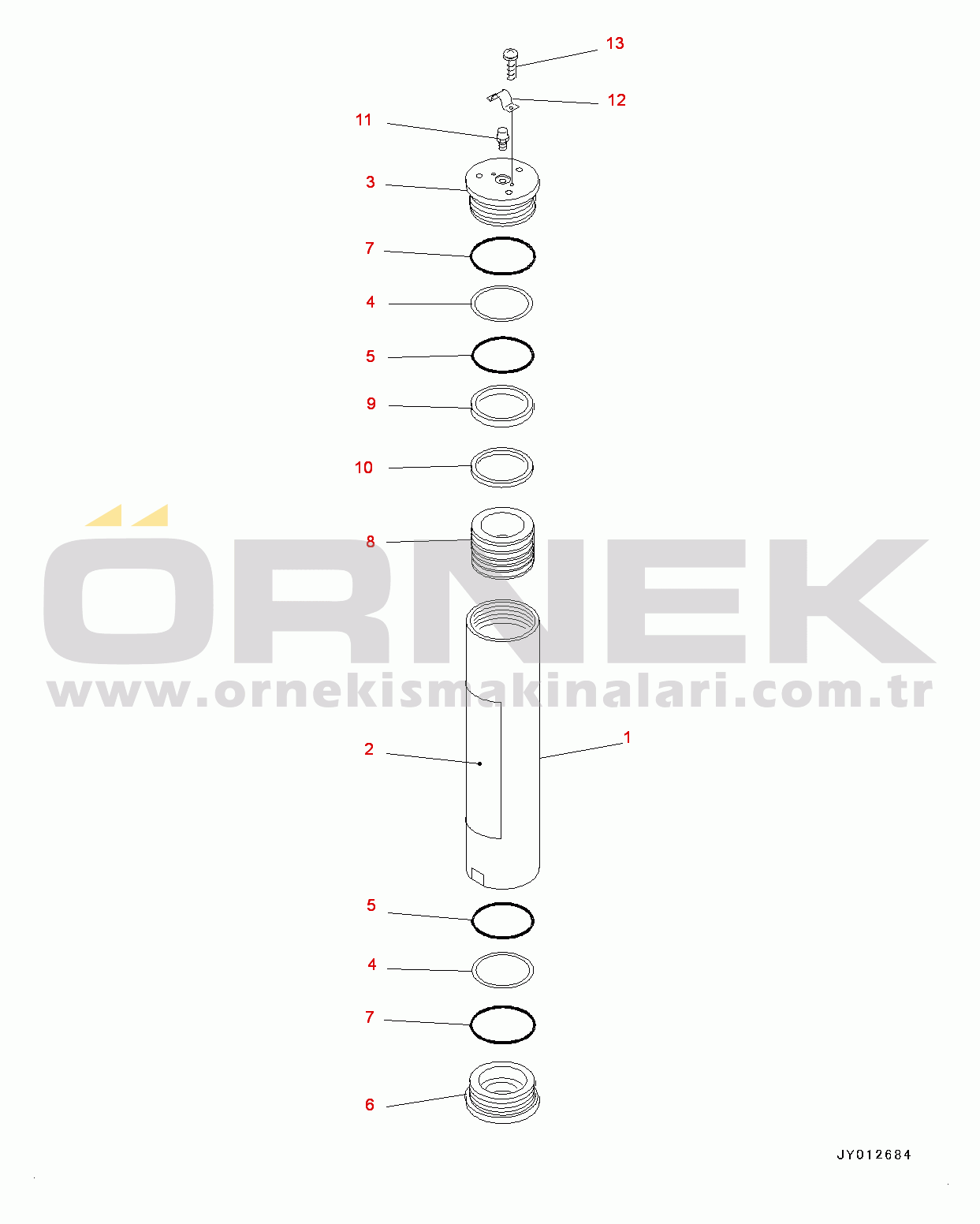 Komatsu WA200-6 S/N 70001-UP Hydraulic Piping, Inner Parts, Accumulator (#70001-71790)