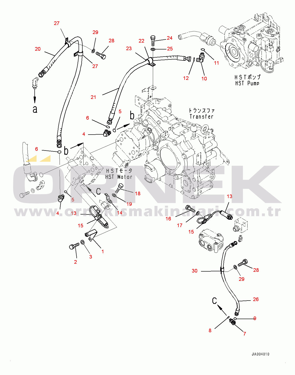 Komatsu WA200-6 S/N 70001-UP Emergency Steering Piping, Piping (#72144-)
