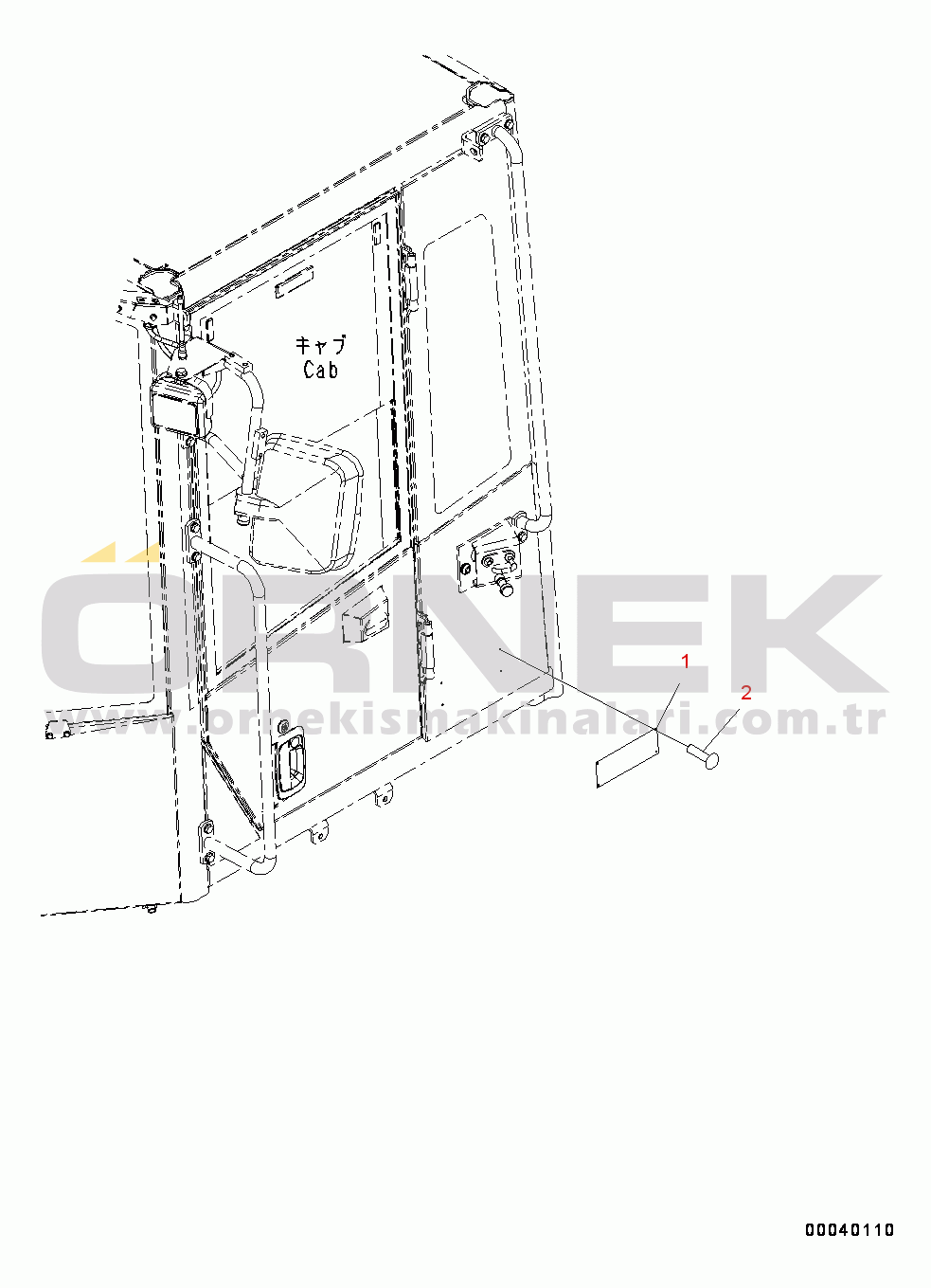 Komatsu WA200-6 S/N 70001-UP ROPS Plate (#70001-)