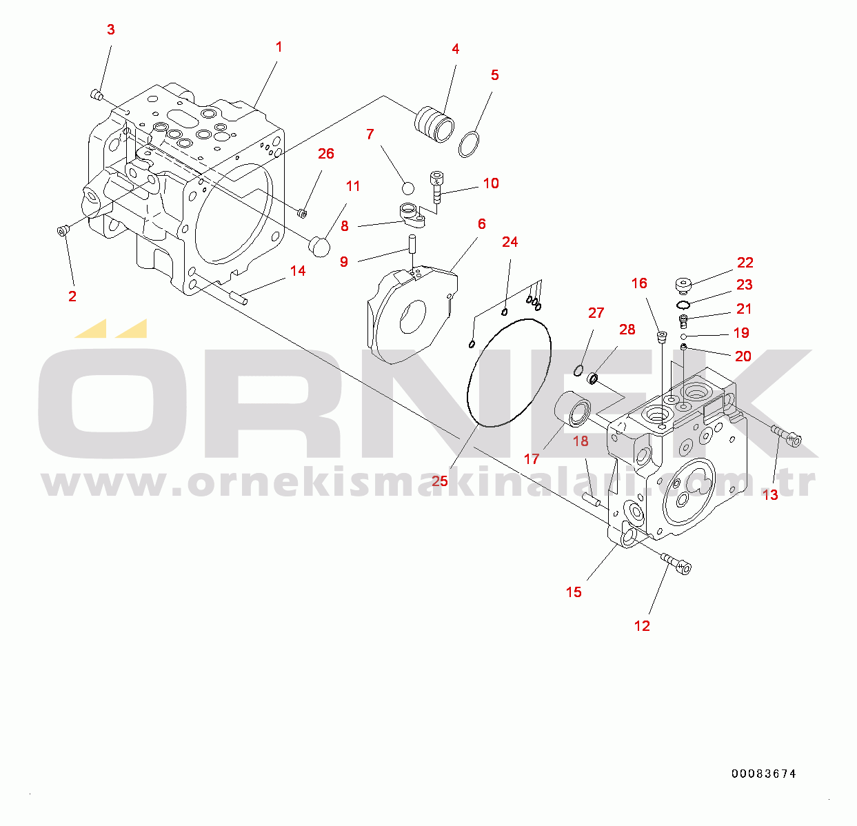 Komatsu PC55MR-3 S/N 15001-UP (EU Stan.) Engine Unit, Inner Parts, Piston Pump (1/6) (#15427-16000)
