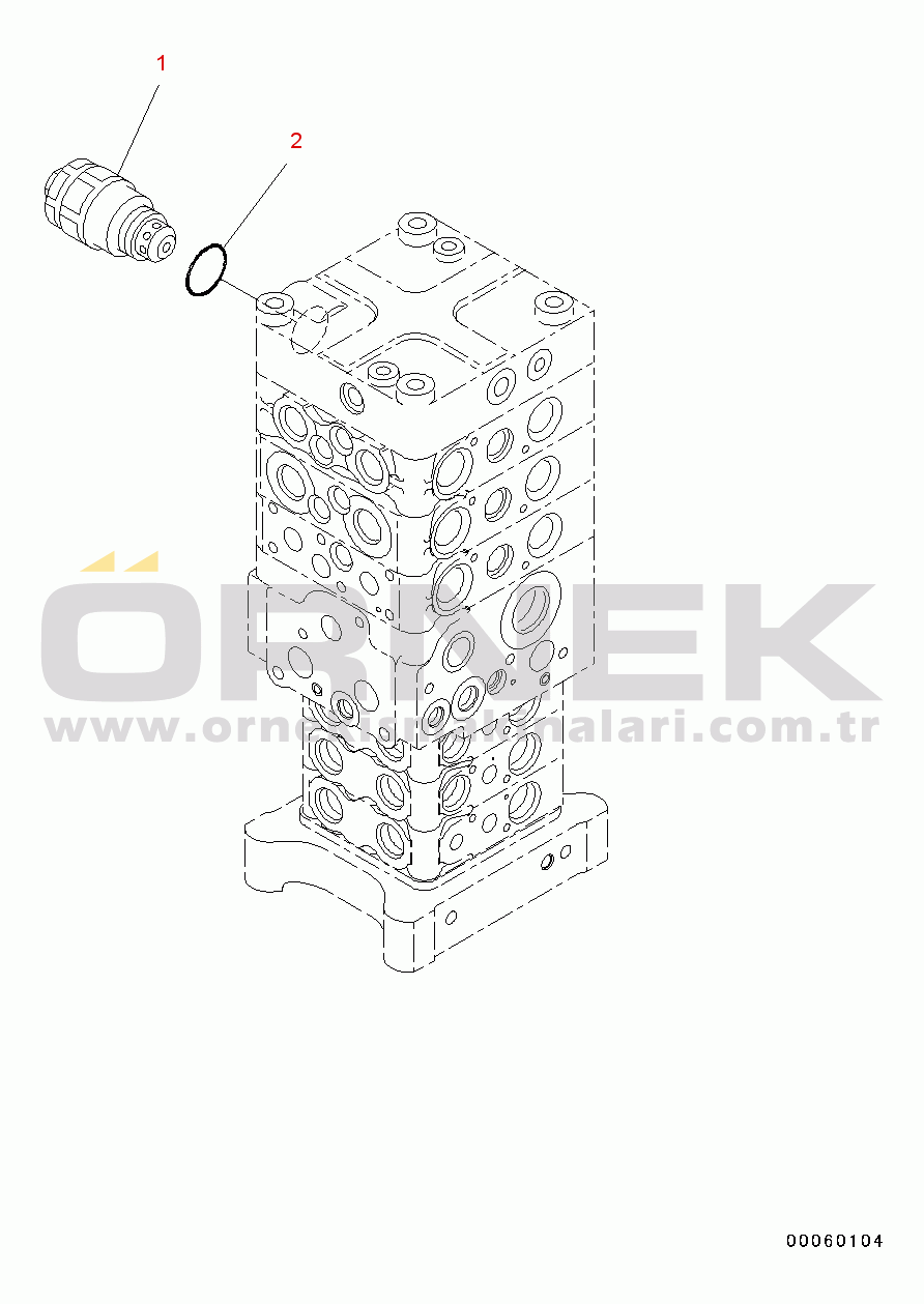 Komatsu PC130-8 S/N C30001-UP Main Control Valve(#C30001-)