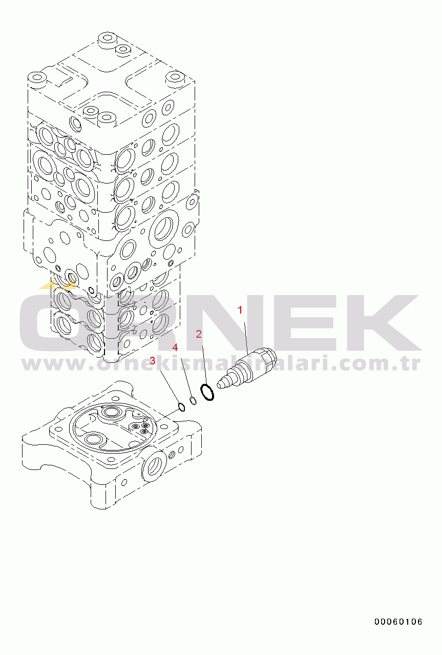 Komatsu PC130-8 S/N C30001-UP Main Control Valve(#C30001-)