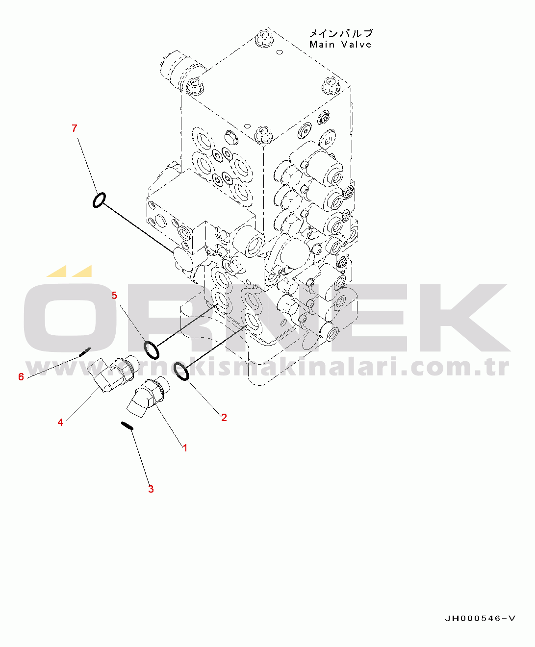 Komatsu PC130-8 S/N C30001-UP Main Control Valve(#C30001-)