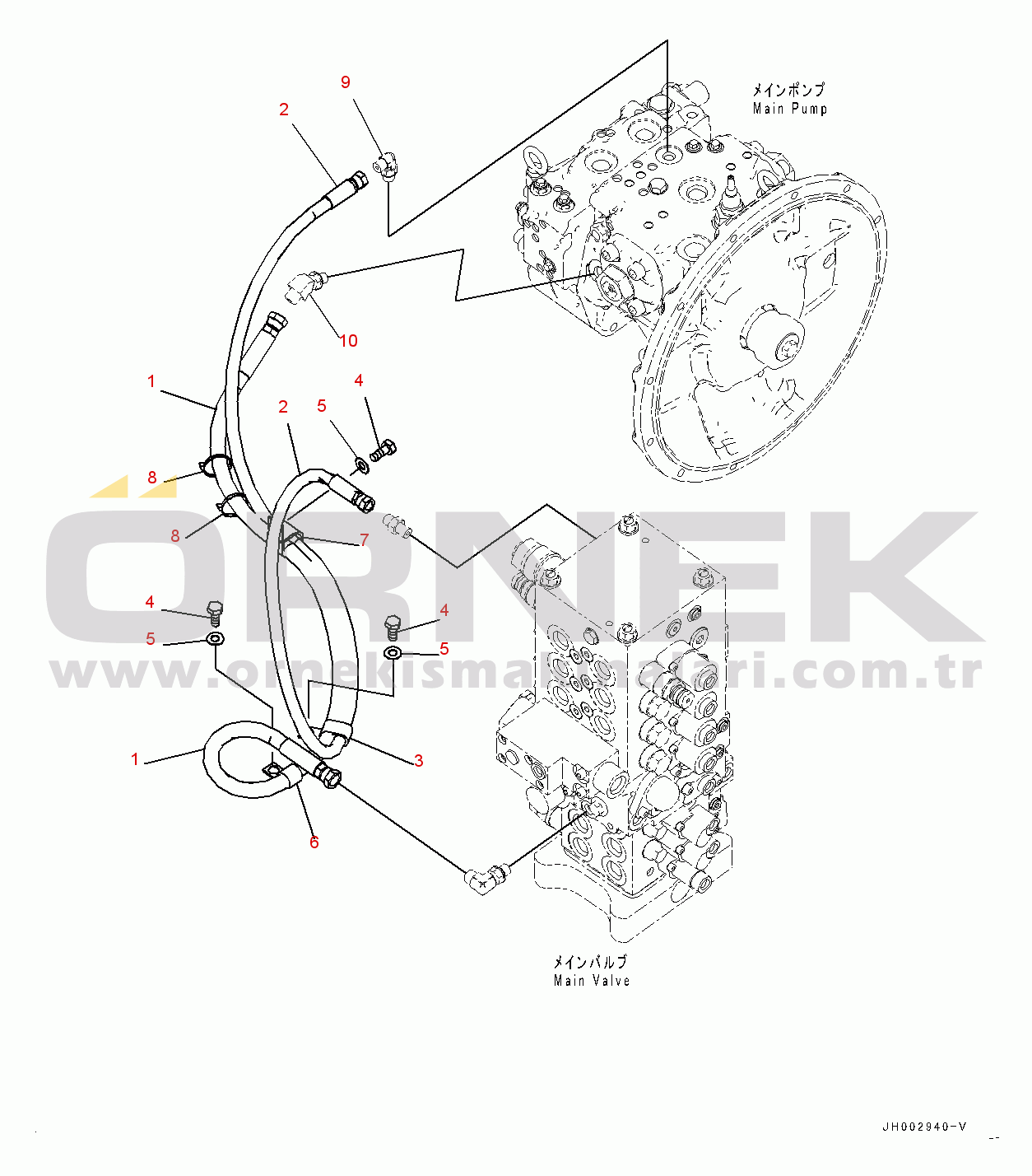Komatsu PC130-8 S/N C30001-UP LS Circuit, For Asia(#C30001-)