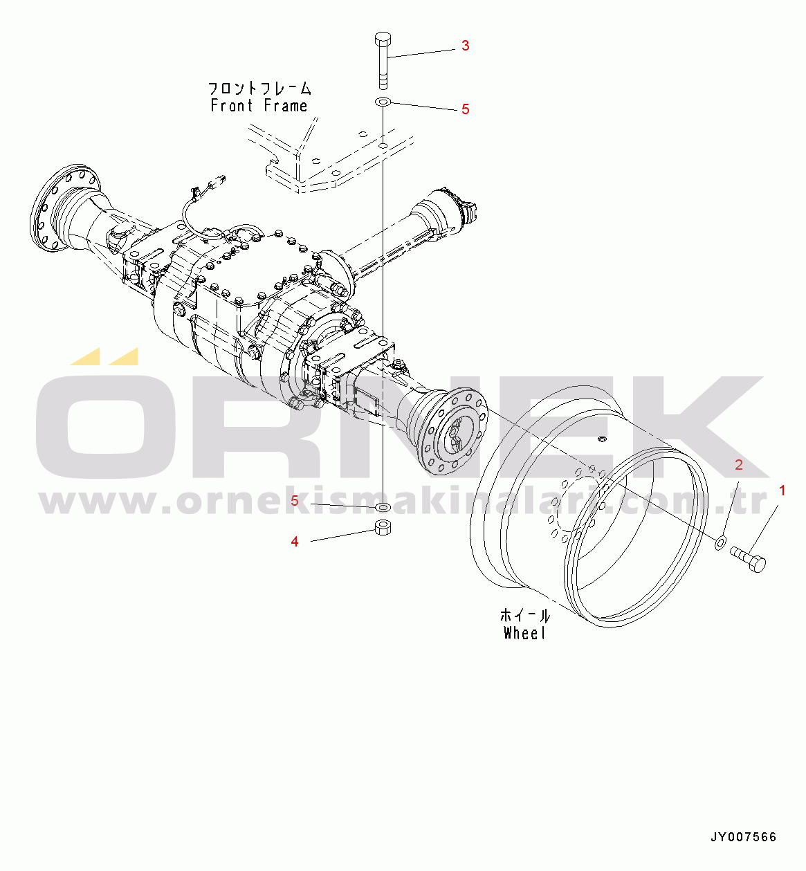 Komatsu WA200-6 S/N C10001-UP Front Axle Mounts (#C10001-)