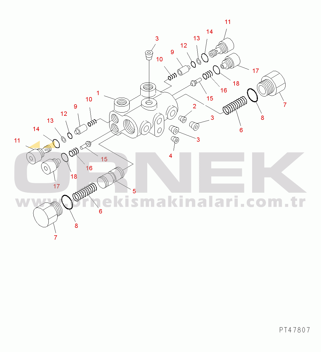 Komatsu WA200-6 S/N C10001-UP Steering Hydraulic Piping Cushion Valve (#C10001-)
