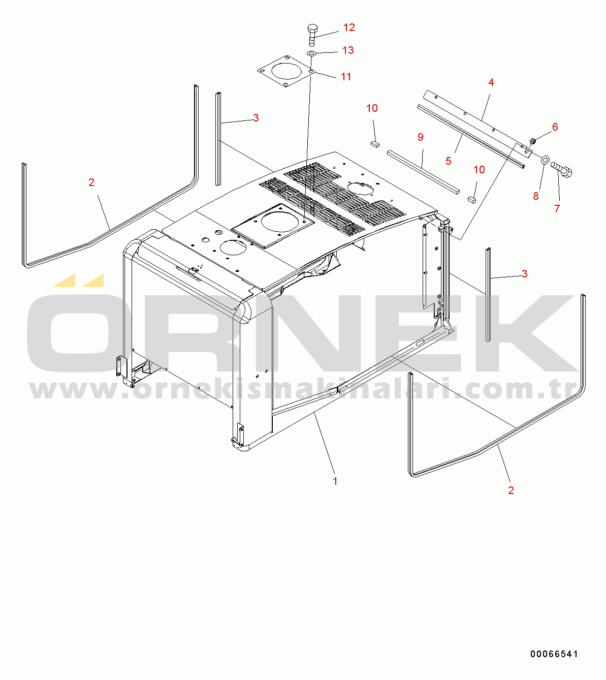 Komatsu WA200-6 S/N C10001-UP Engine Hood Hood, Rear (#C10001-)