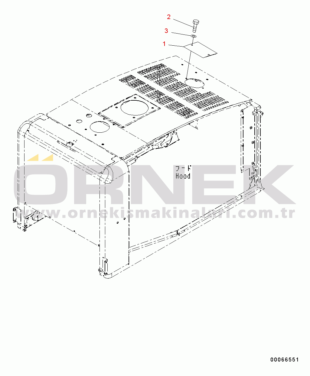 Komatsu WA200-6 S/N C10001-UP Engine Hood Cover (#C10001-)
