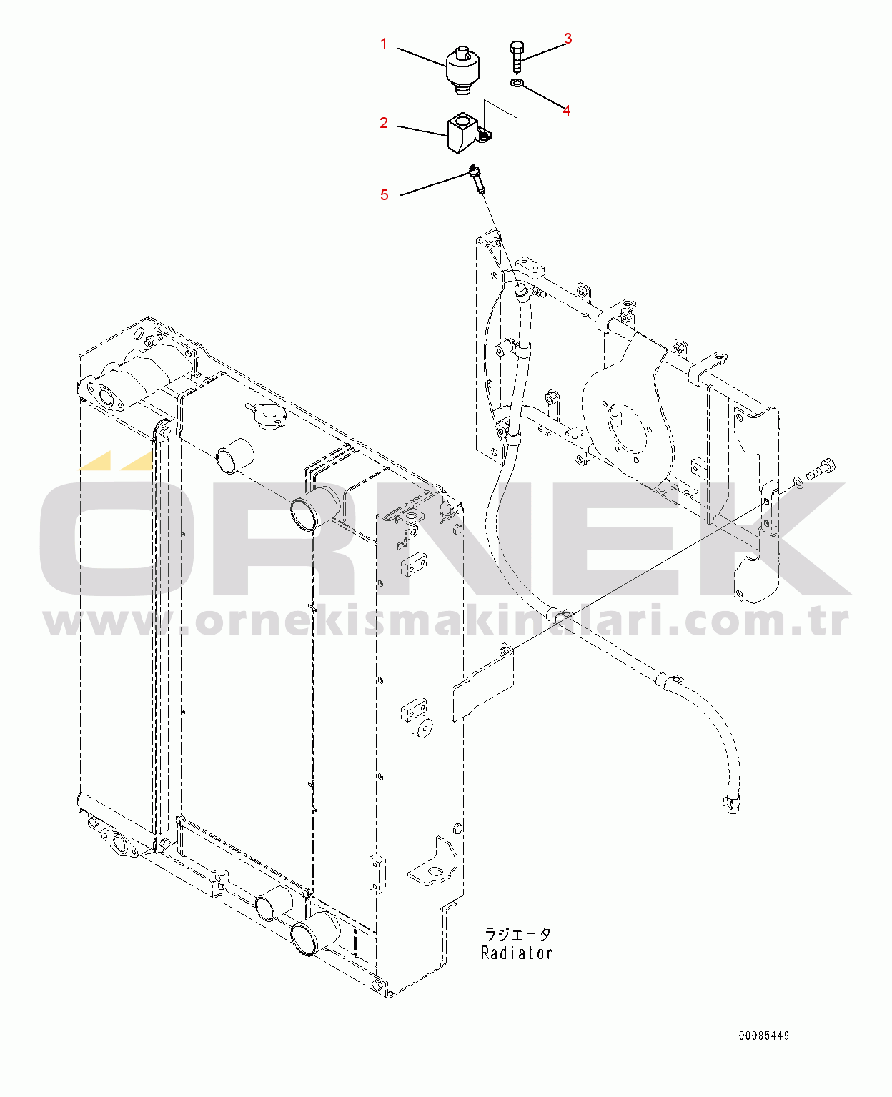 Komatsu WA320-6 S/N 70291-UP Radiator, Air Conditioner Condenser Unit Mounting (#70291-)