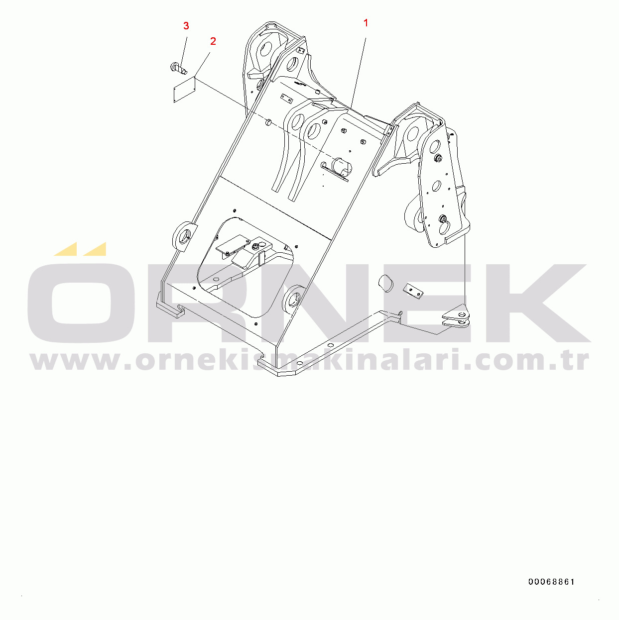 Komatsu WA320-6 S/N 70291-UP Front Frame (#70291-71627)