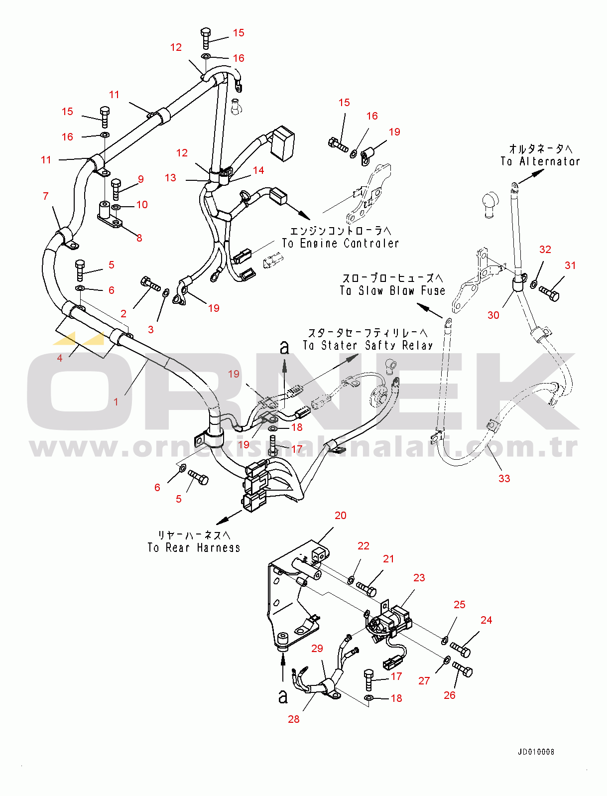 Komatsu WA380-6 S/N 65949-UP Engine Related Parts, Wiring Harness (1/2) (#65949-)