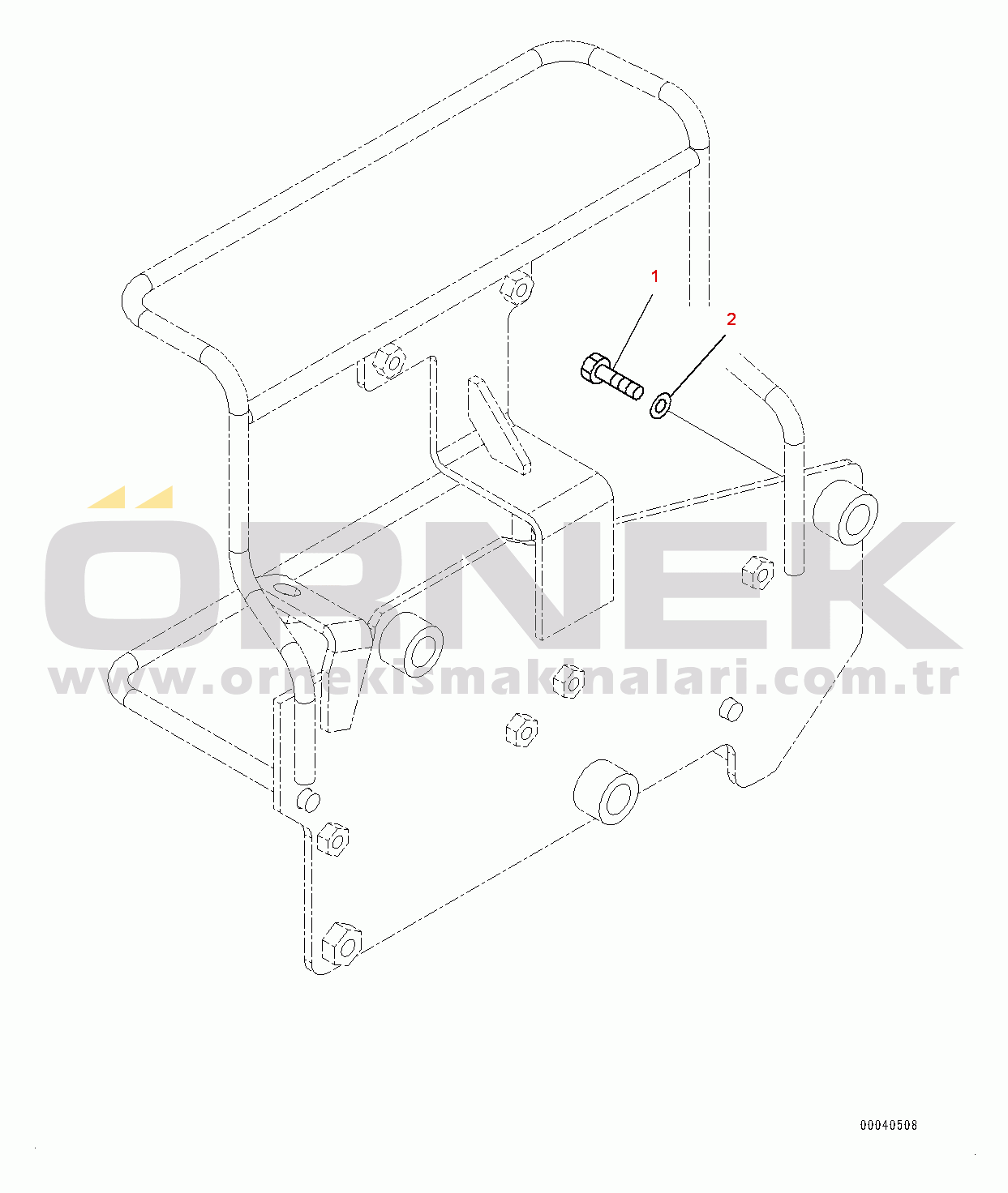 Komatsu WA380-6 S/N 65949-UP Rear Wiring Harness, Bolt (#65949-)