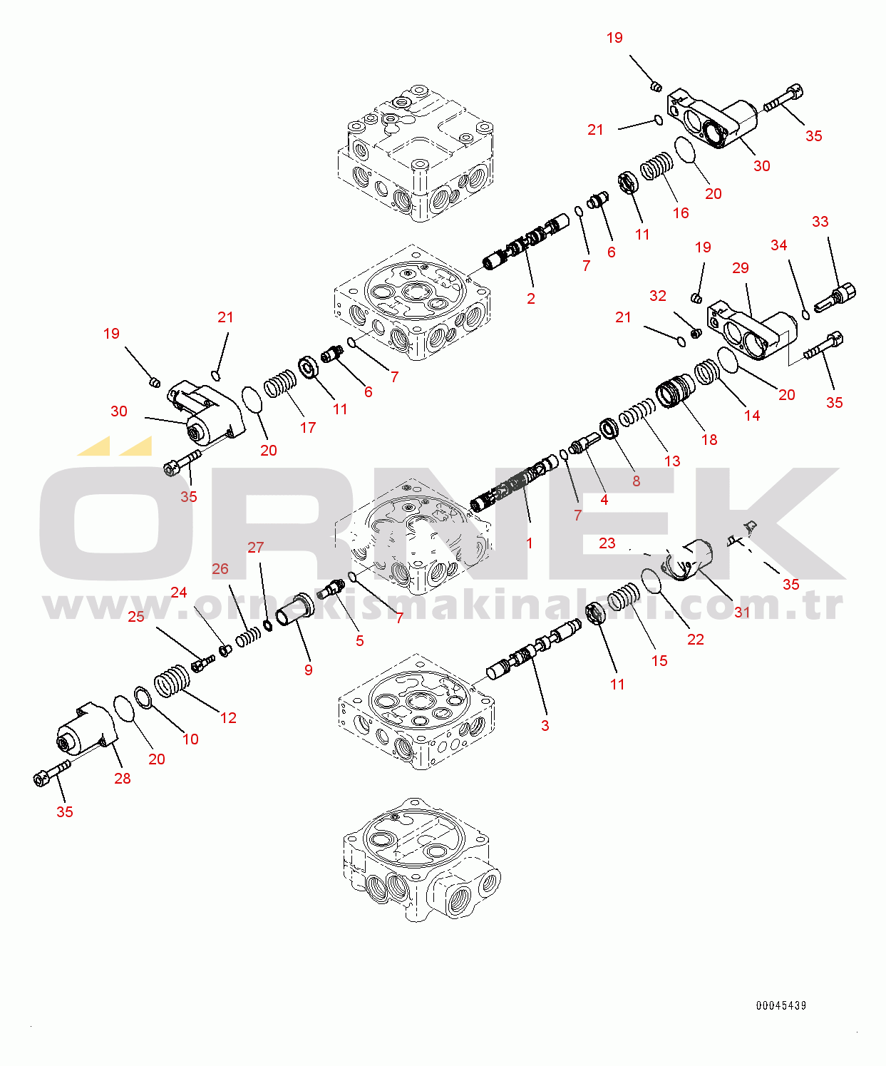 Komatsu WA380-6 S/N 65949-UP Hydraulic Control Valve, 4-valve (2/9) (#65949-)