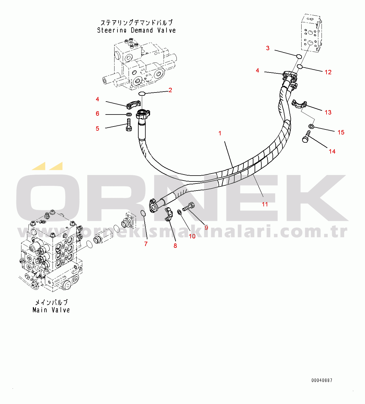 Komatsu WA380-6 S/N 65949-UP Hydraulic Piping, Steering Oil Cooler Piping (#65949-)