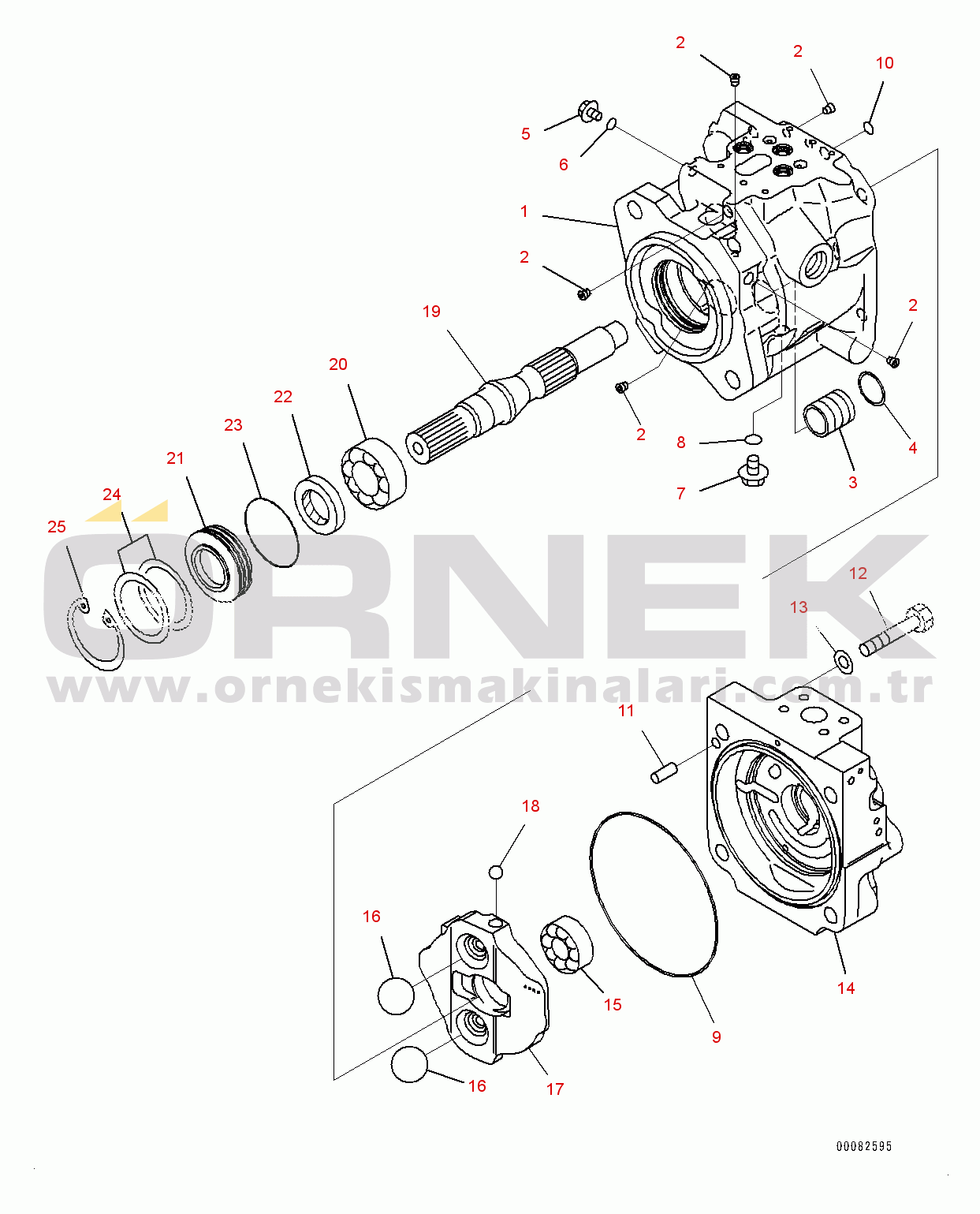 Komatsu WA430-6 S/N 65501-UP (ecot3) Hydraulic Pump, Loader Pump (1/4) (#65001-65570)