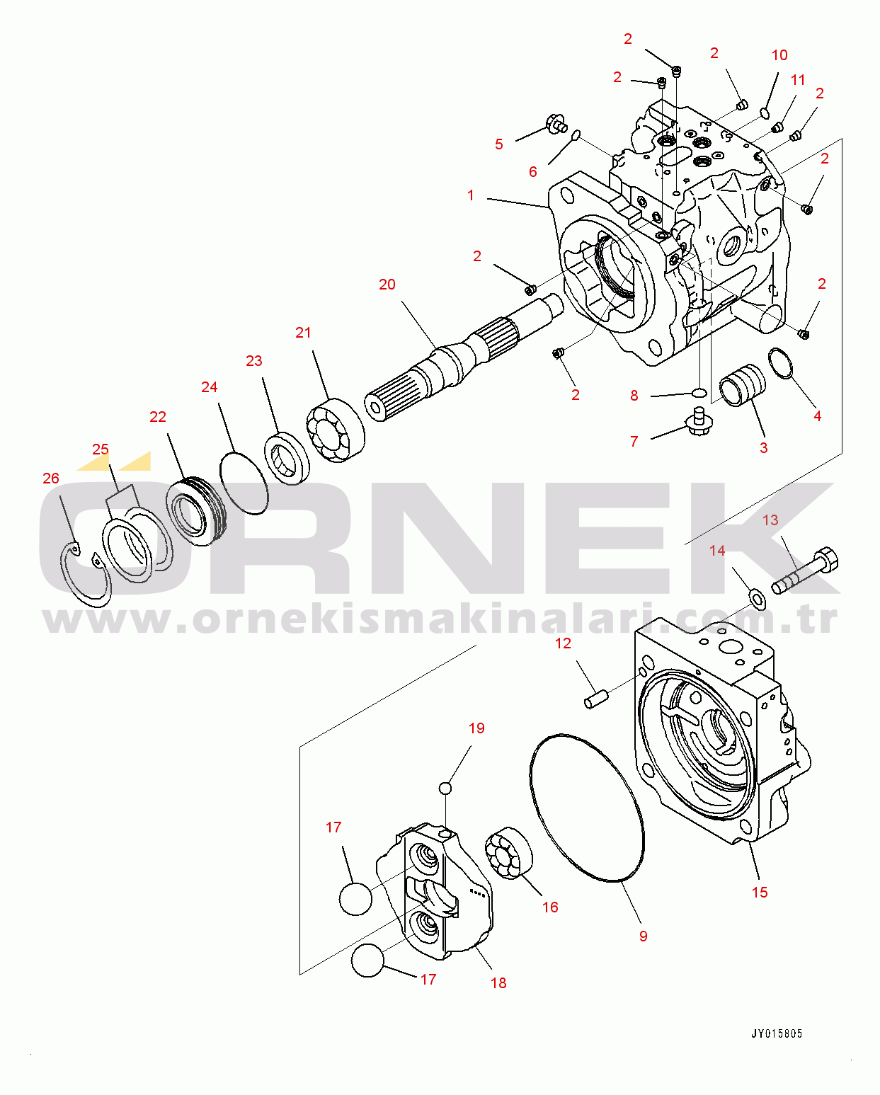 Komatsu WA430-6 S/N 65501-UP (ecot3) Hydraulic Pump, Loader Pump (1/4) (#65571-)