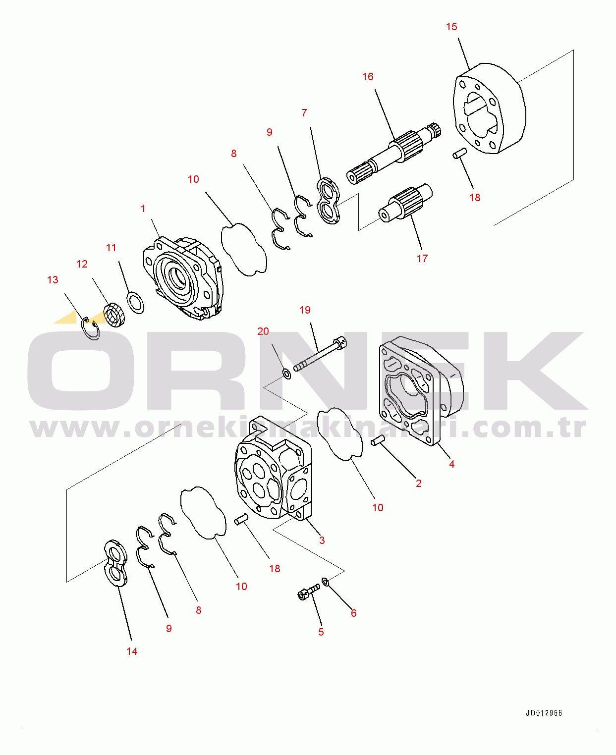 Komatsu WA430-6 S/N 65501-UP (ecot3) Hydraulic Pump, Power Train Pump (#65001-)