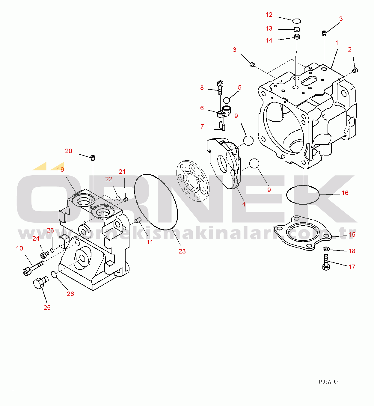 Komatsu WA430-6 S/N 65501-UP (ecot3) Hydraulic Pump, Fan Pump (1/6) (#65001-65939)
