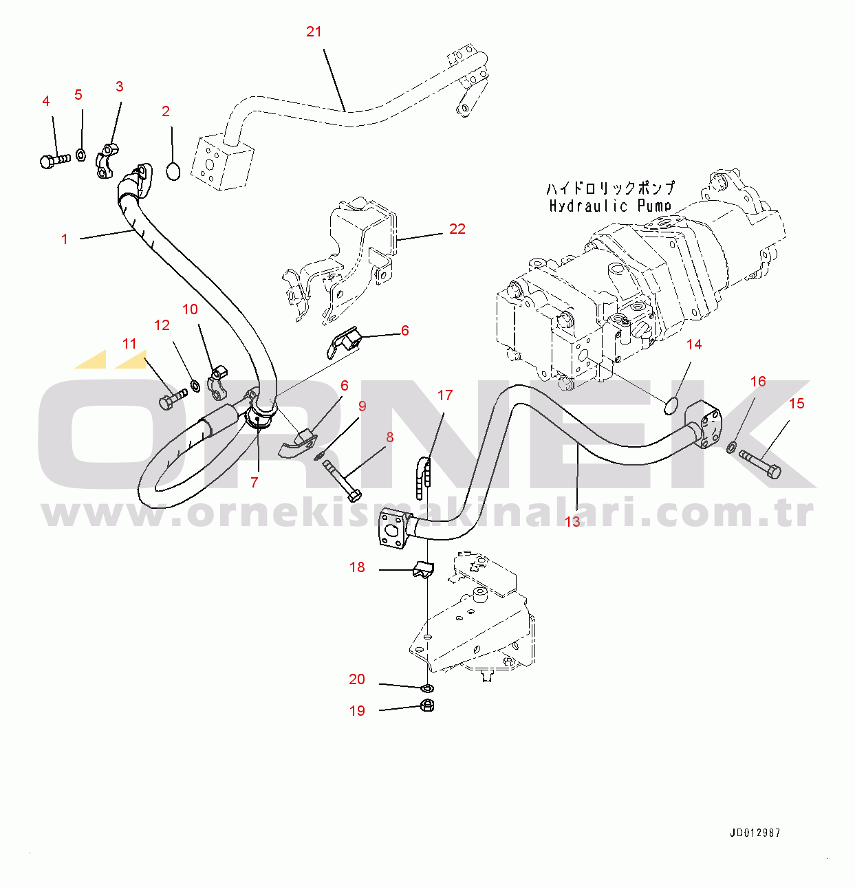 Komatsu WA430-6 S/N 65501-UP (ecot3) Hydraulic Pump, Piping and Hose (#65001-)