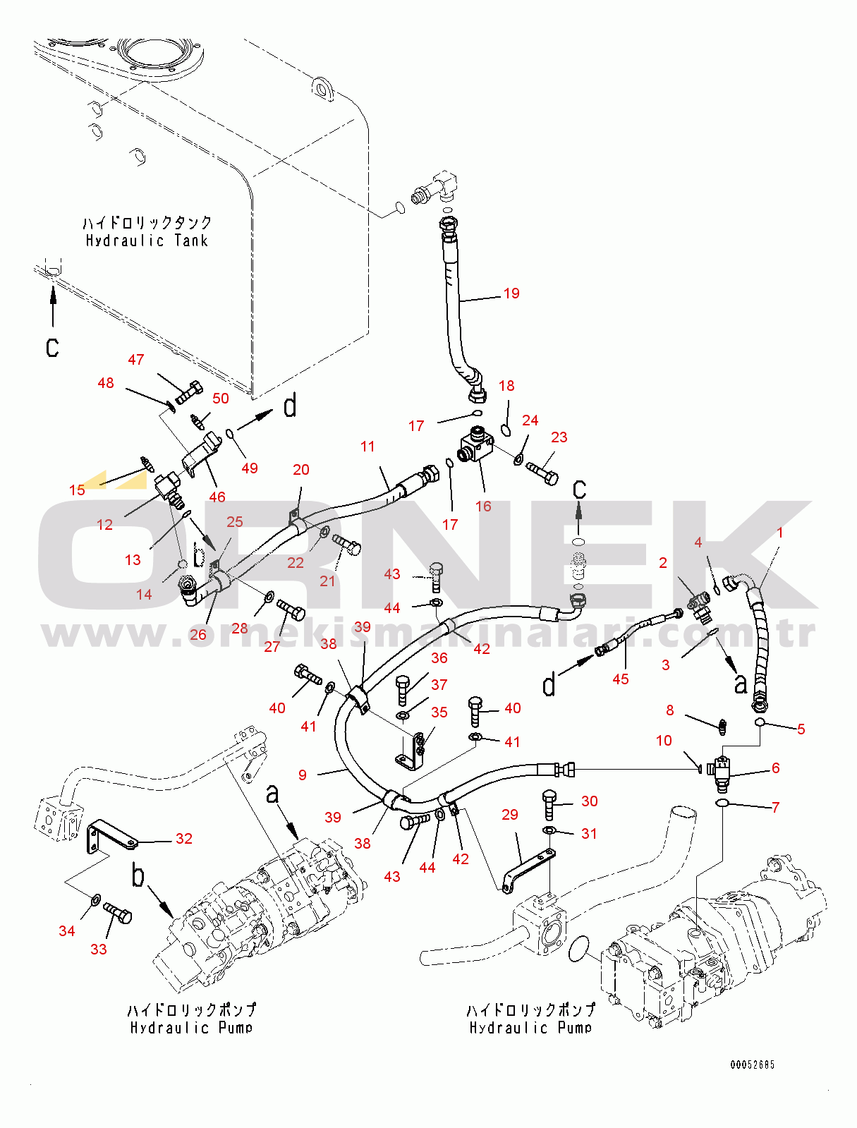 Komatsu WA430-6 S/N 65501-UP (ecot3) Hydraulic Pump, Drain Piping (#65001-)