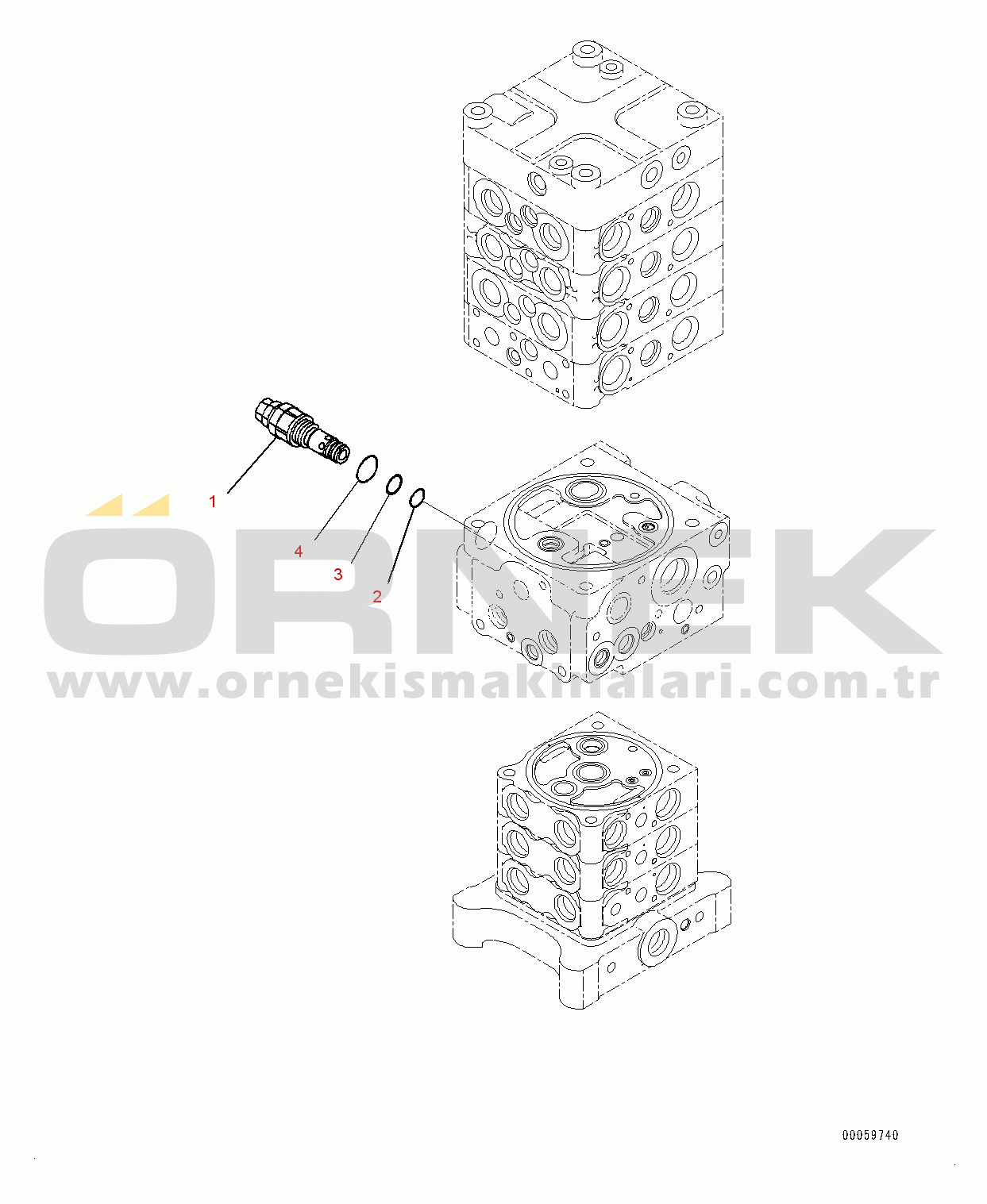 Komatsu PC138US-8 S/N 24510-UP Control Valve, Inner Parts (14/27) (#24510-)