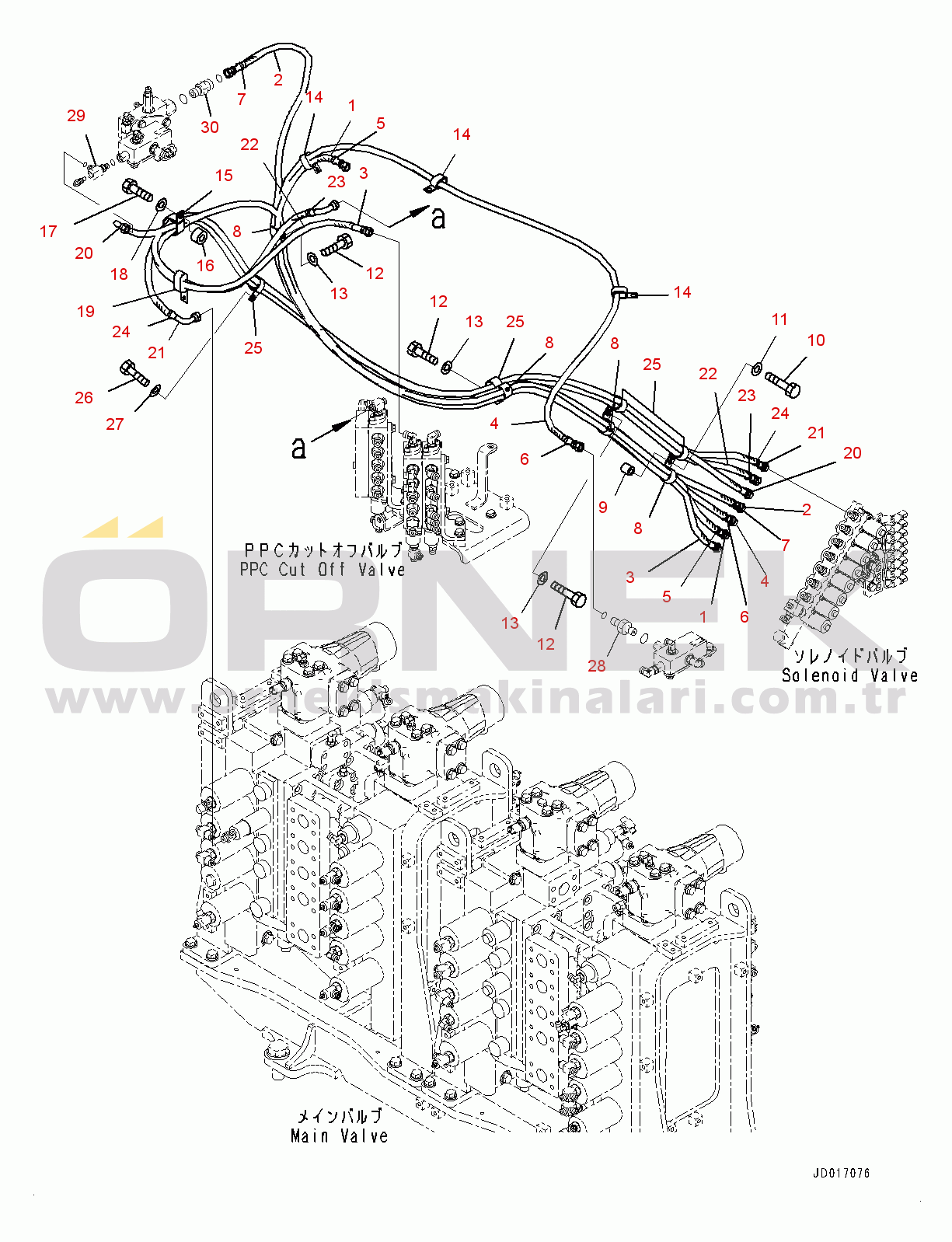 Komatsu PC2000-8 S/N 20196-UP Solenoid Valve Piping, Valve Piping (2/3) (#20196-)