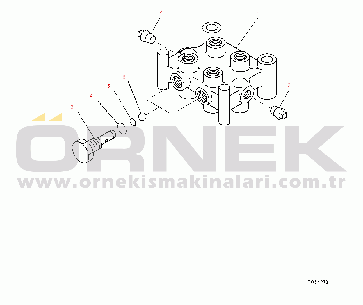 Komatsu PC2000-8 S/N 20196-UP Shuttle Valve Piping, Shuttle Valve (#20196-)