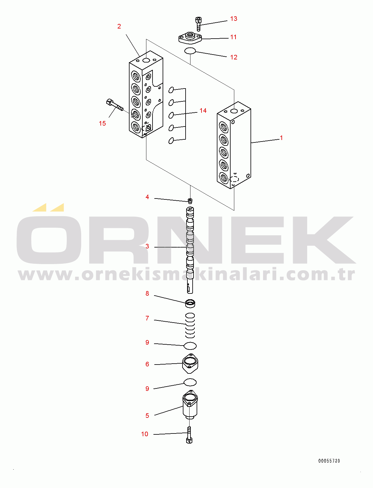 Komatsu PC2000-8 S/N 20196-UP Shuttle Valve Piping, Valve (1/2) (#20196-)
