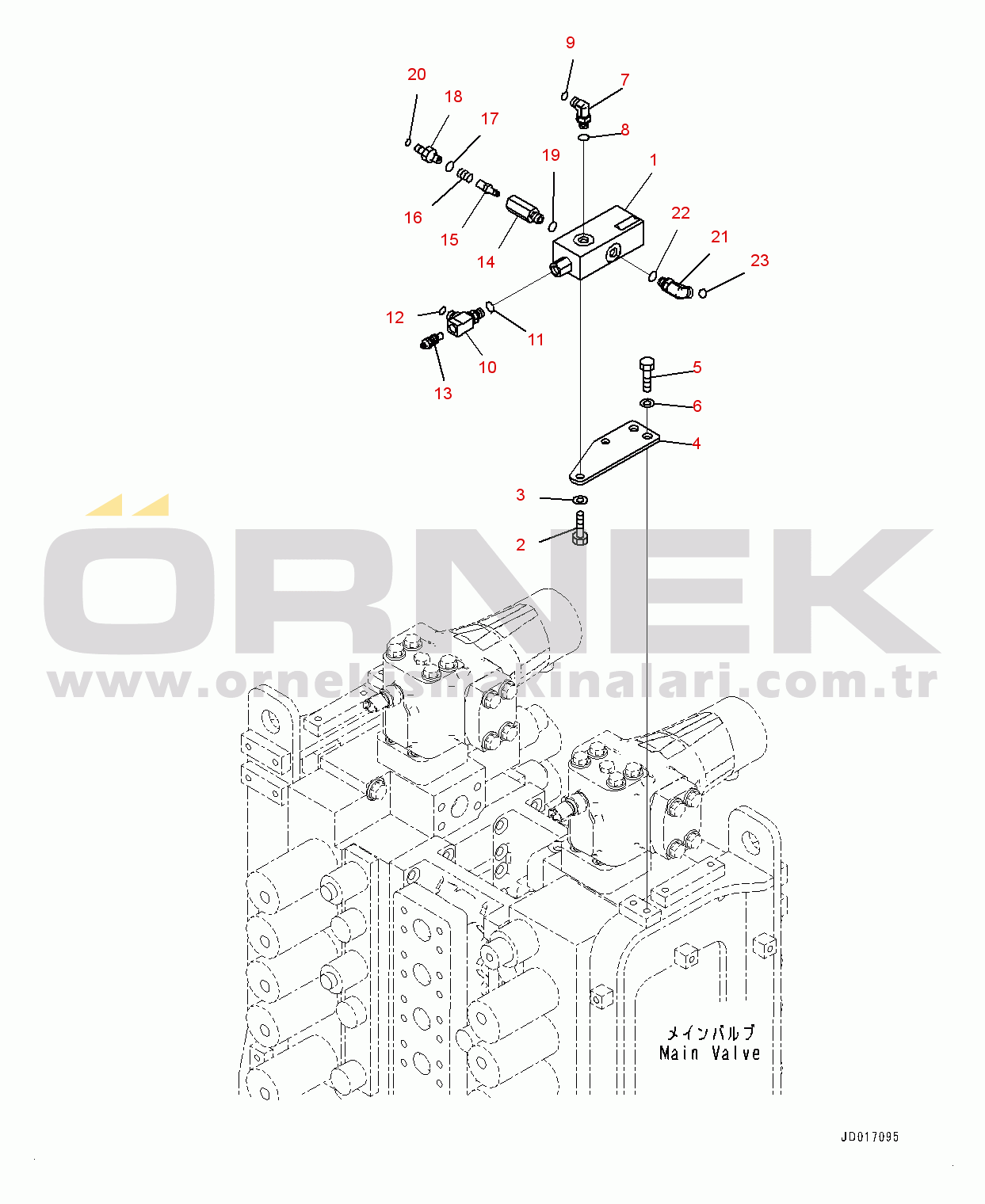 Komatsu PC2000-8 S/N 20196-UP Shuttle Valve Piping, L.H. (#20196-)