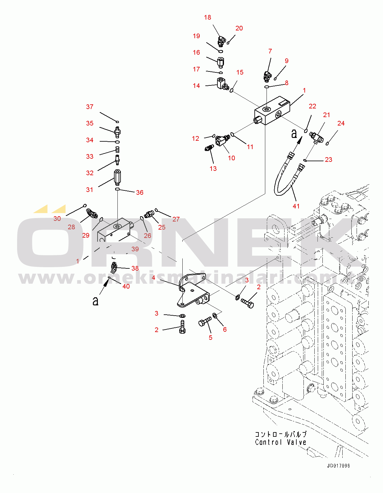 Komatsu PC2000-8 S/N 20196-UP Shuttle Valve Piping, R.H. (#20196-)
