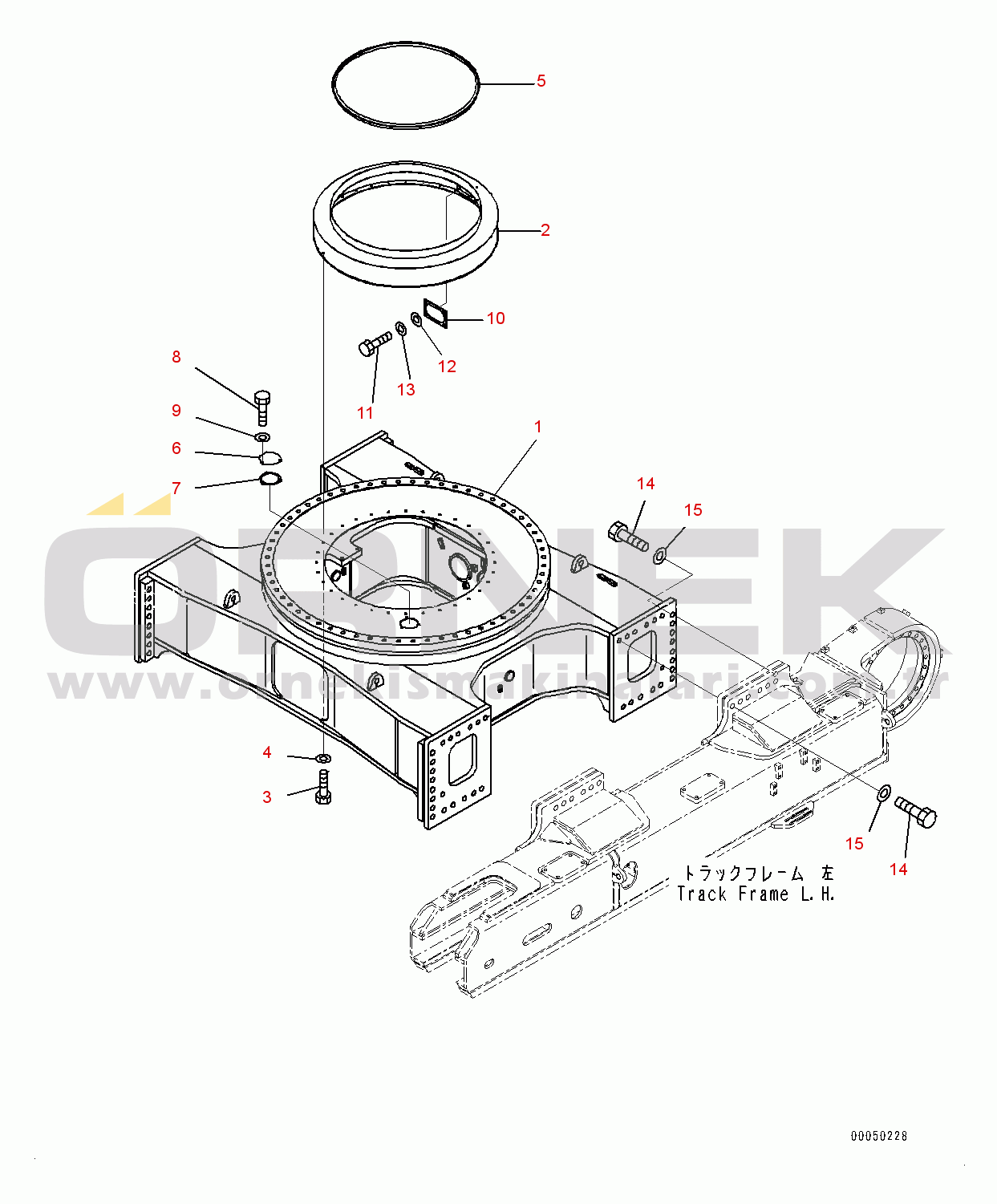 Komatsu PC2000-8 S/N 20196-UP Track Frame (#20196-)