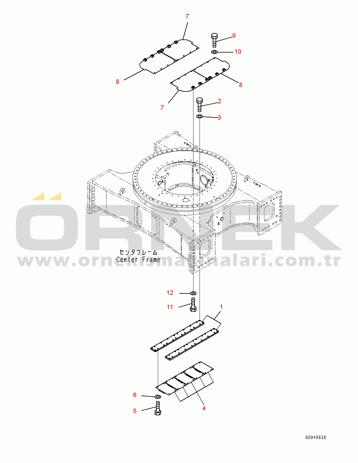 Komatsu PC2000-8 S/N 20196-UP Track Frame Under Cover (#20196-)