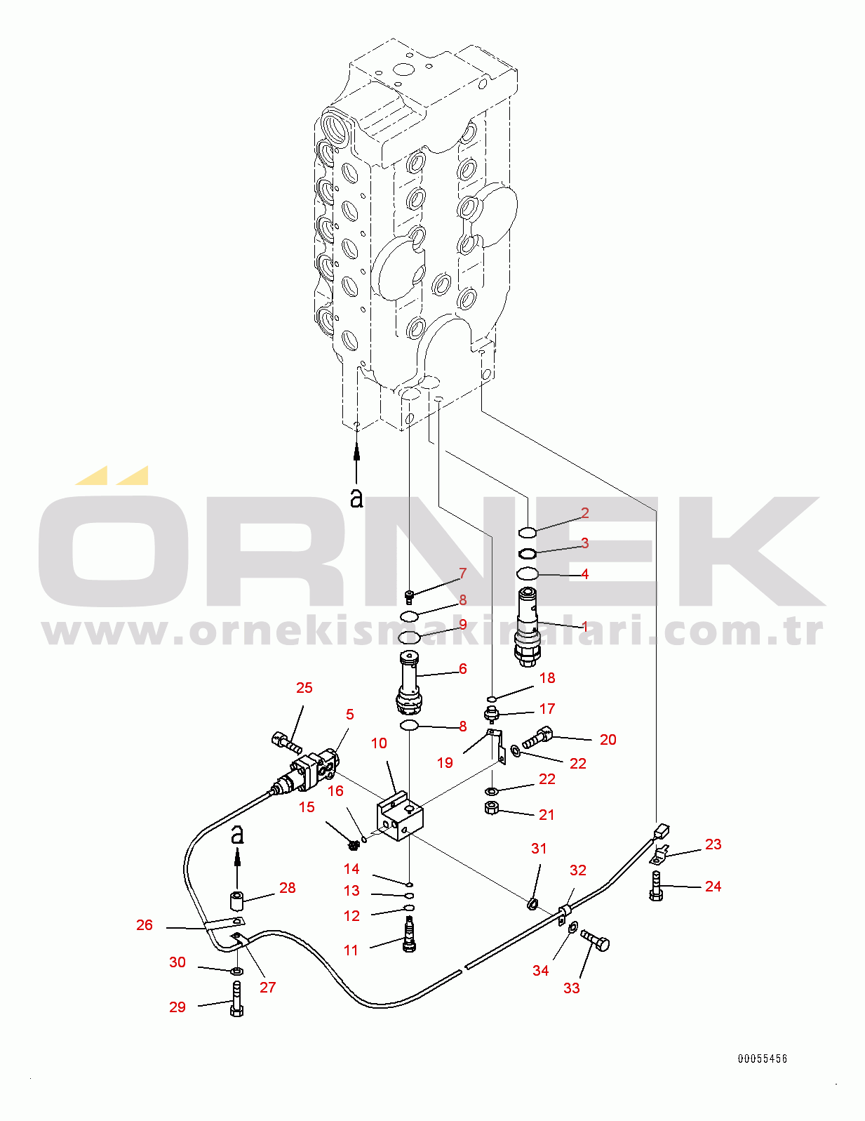 Komatsu PC2000-8 S/N 20196-UP (Extreme Cold Area Arrangement (-40 deg C)) Control Valve, Inner Parts, Reduction Gear (4/9) (#20196-20209)