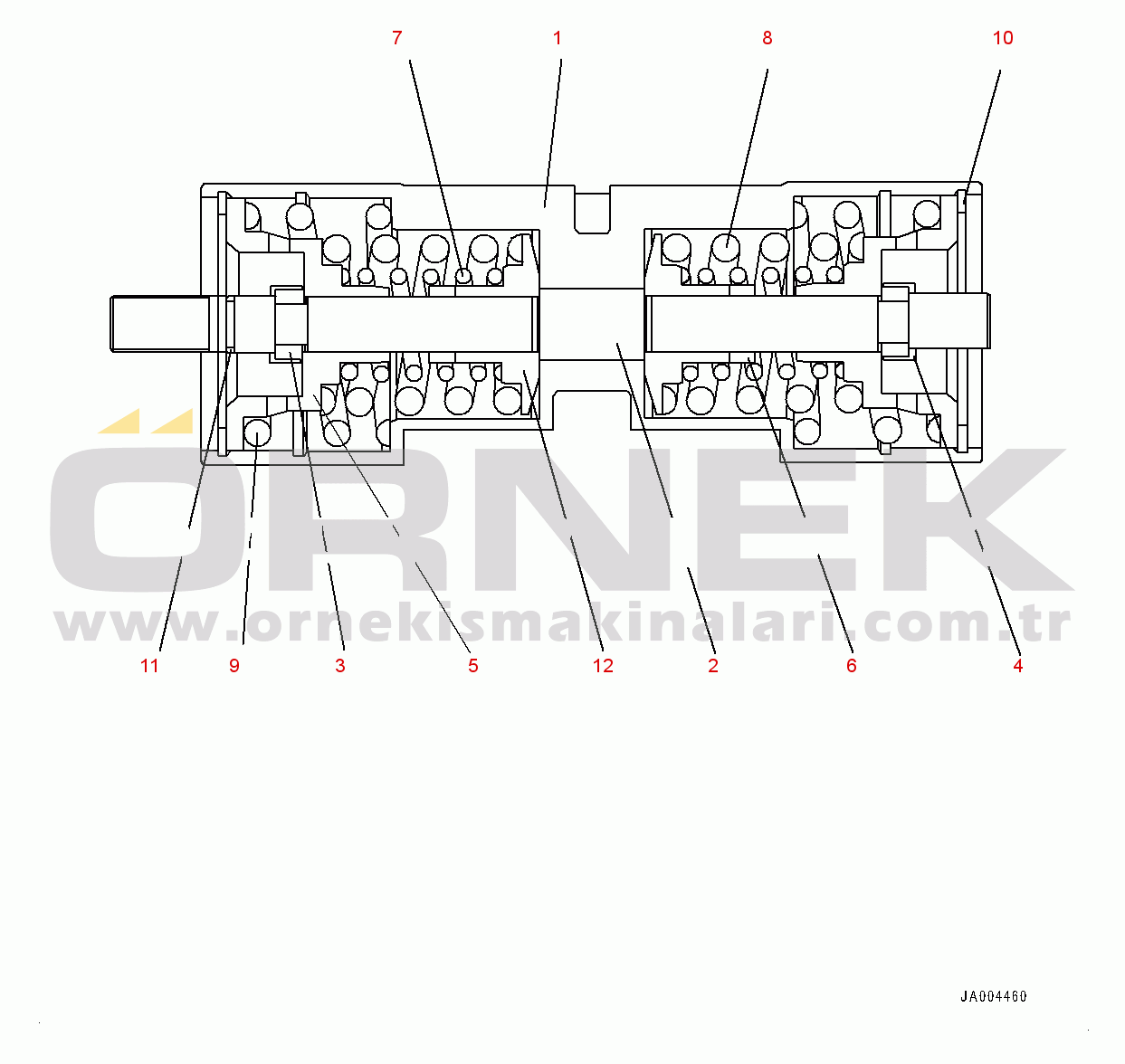 Komatsu WA320PZ-6 S/N 70452-UP Hydrostatic Transmission (HST) Pump and Motor, Inner Parts, Pump (3/17) (#70452-)